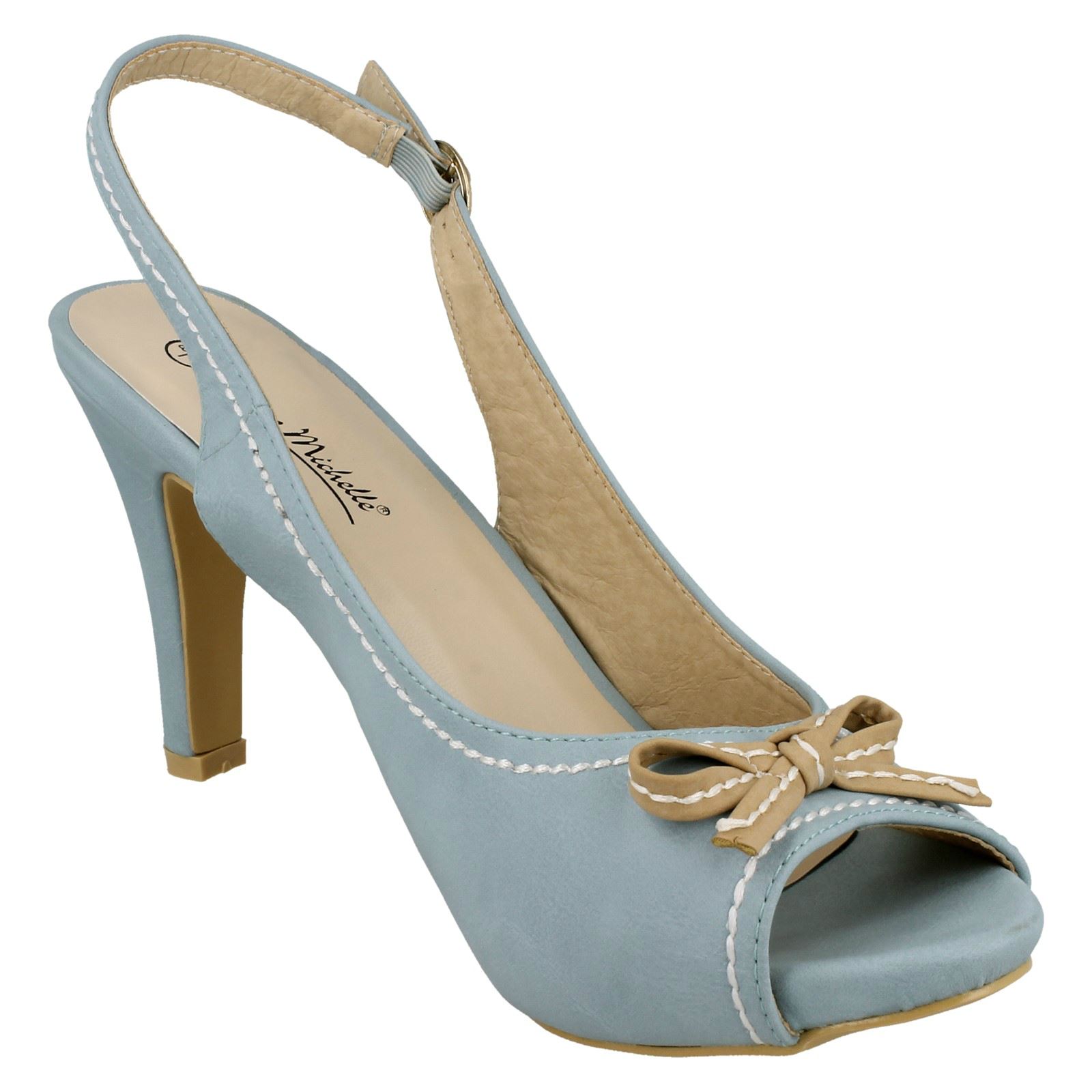 Anne Michelle Ladies Slingback Peep Toe Sandals