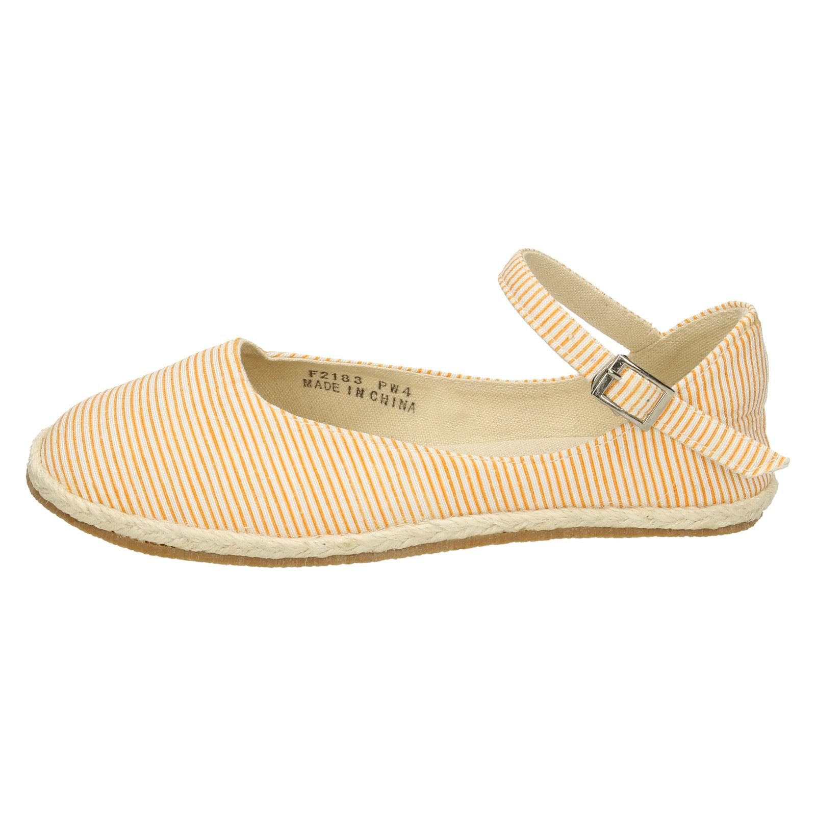 Girls Spot On Striped Flat /'Espadrille/'
