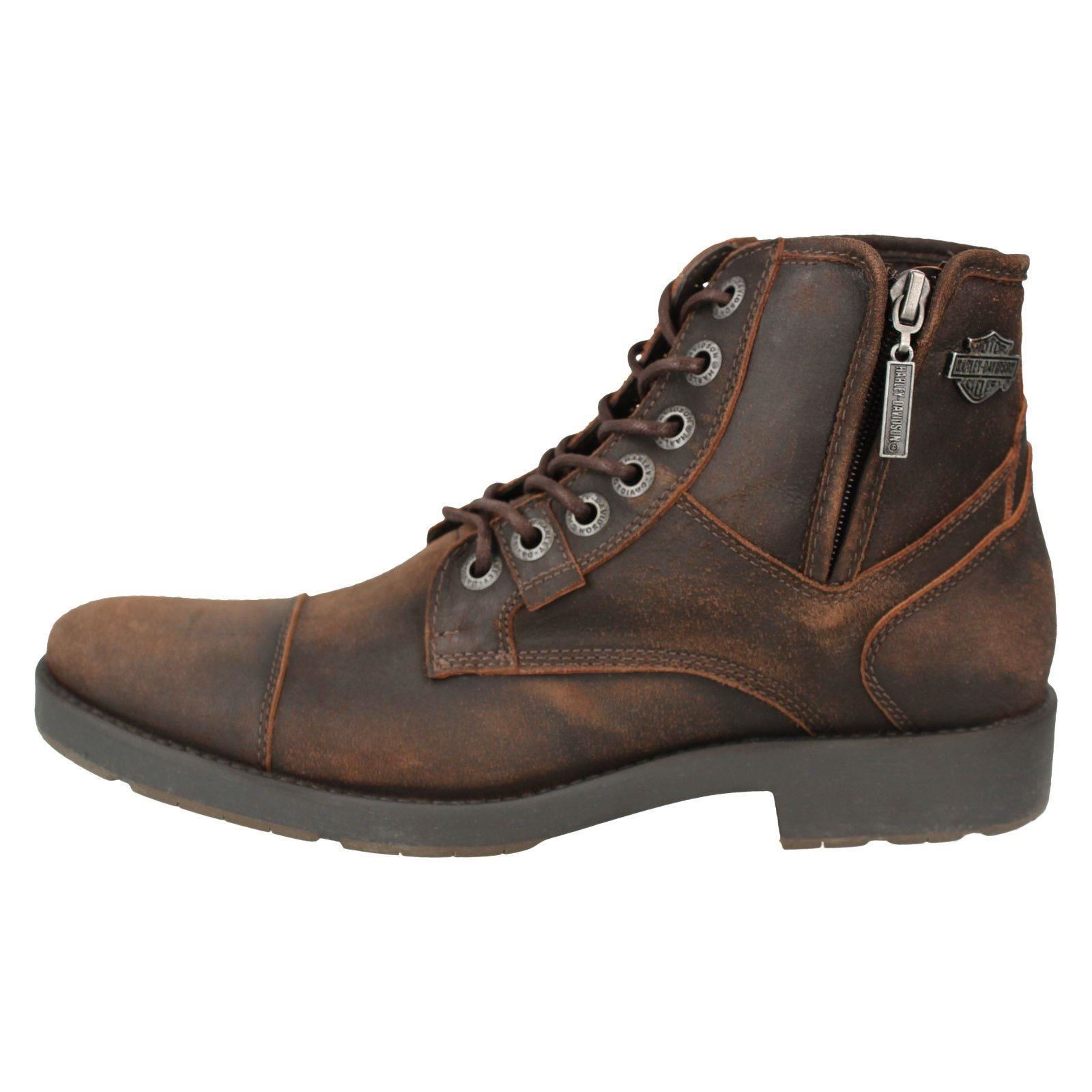 Mens Harley Davidson Lace Up Ankle Boots /'Maine/'