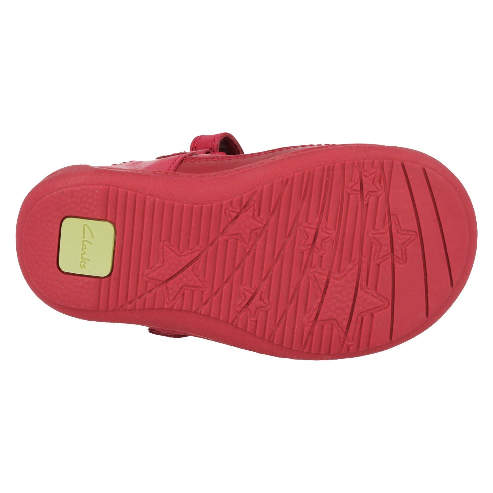 Infant Girls Clarks Riptape Flexible Soft Leather First Walking Shoes Softly Ida