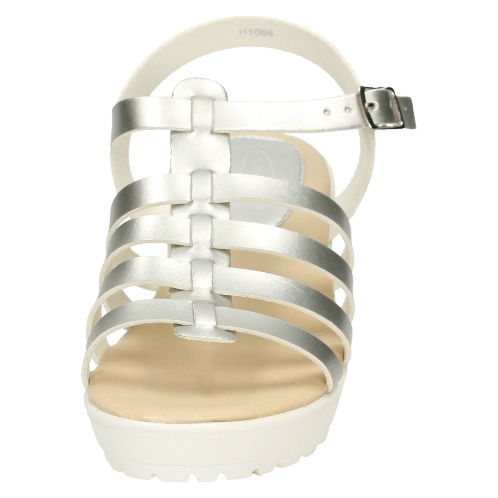 Girls Spot On Chunky Heeled Retro Look Sandals