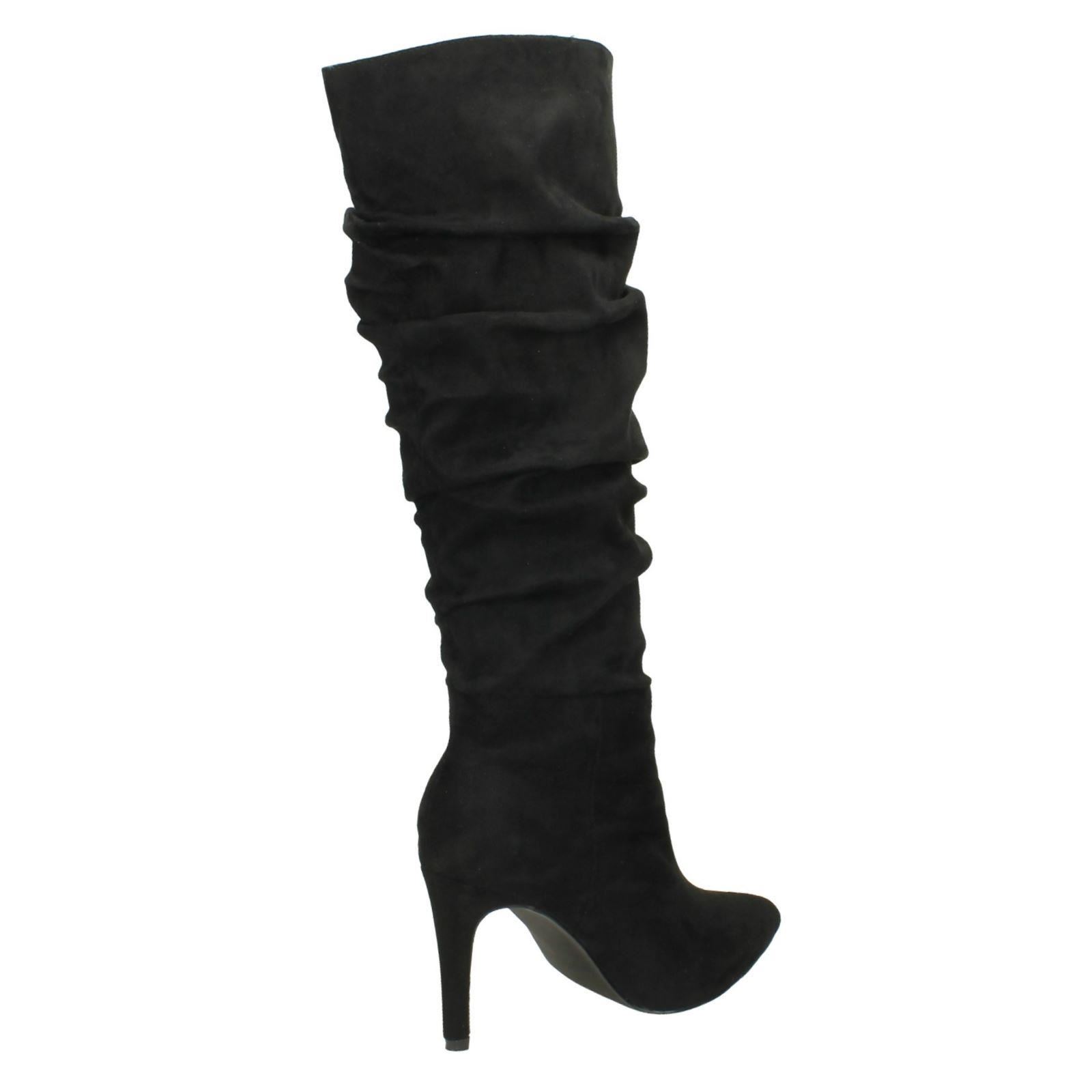 Ladies /'Spot On/' Slouch Leg Knee High Boots