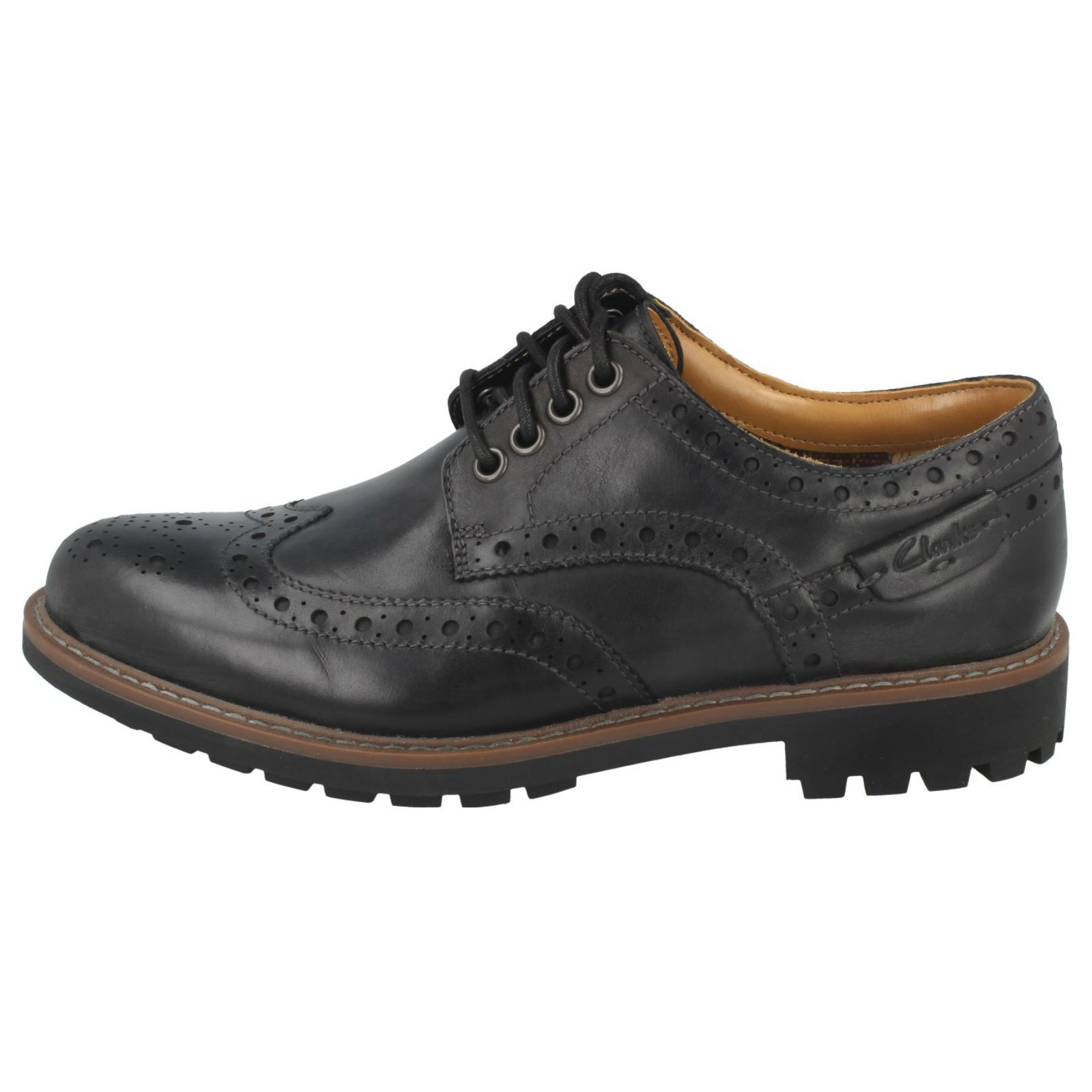 Mens Clarks Montacute Wing Formal Brogue Shoes