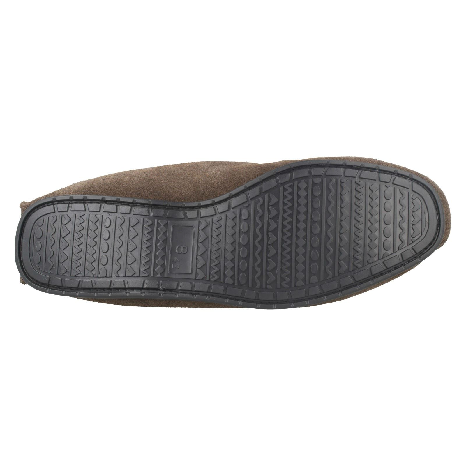 Spot On Homme Vamp Moccasin Polaire Doublé Chaussons