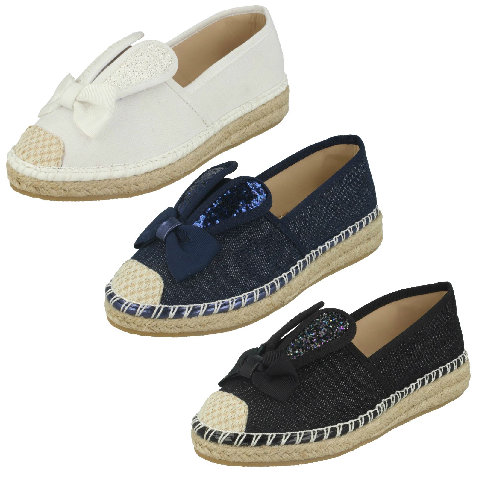 /'Girls Spot On/' Bunny Ears Casual Shoes H2R417