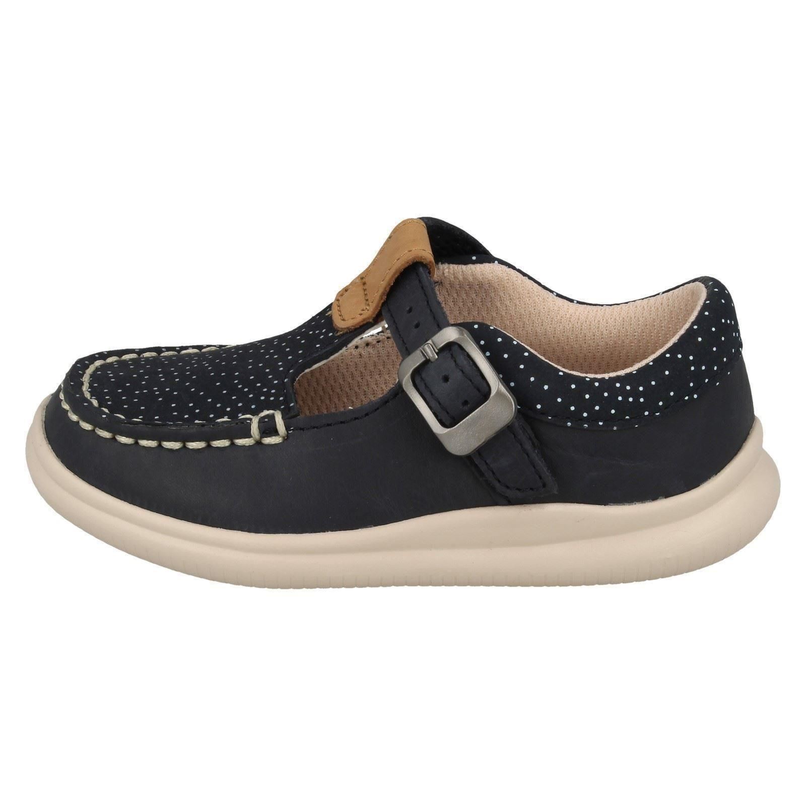 Clarks Girls Casual T-Bar Shoes Cloud Rosa