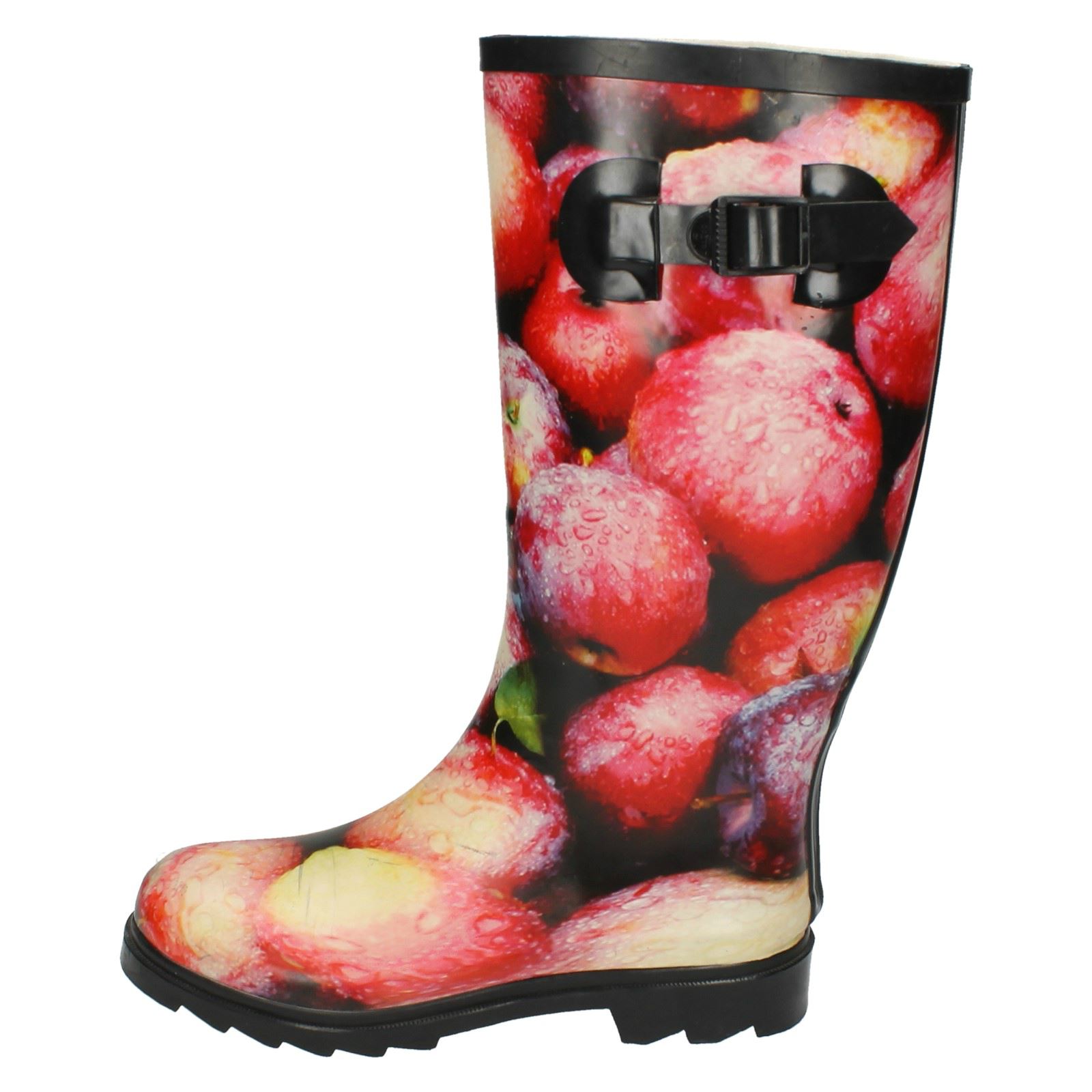 Ladies Spot On Apple Print *Wellington Boot*