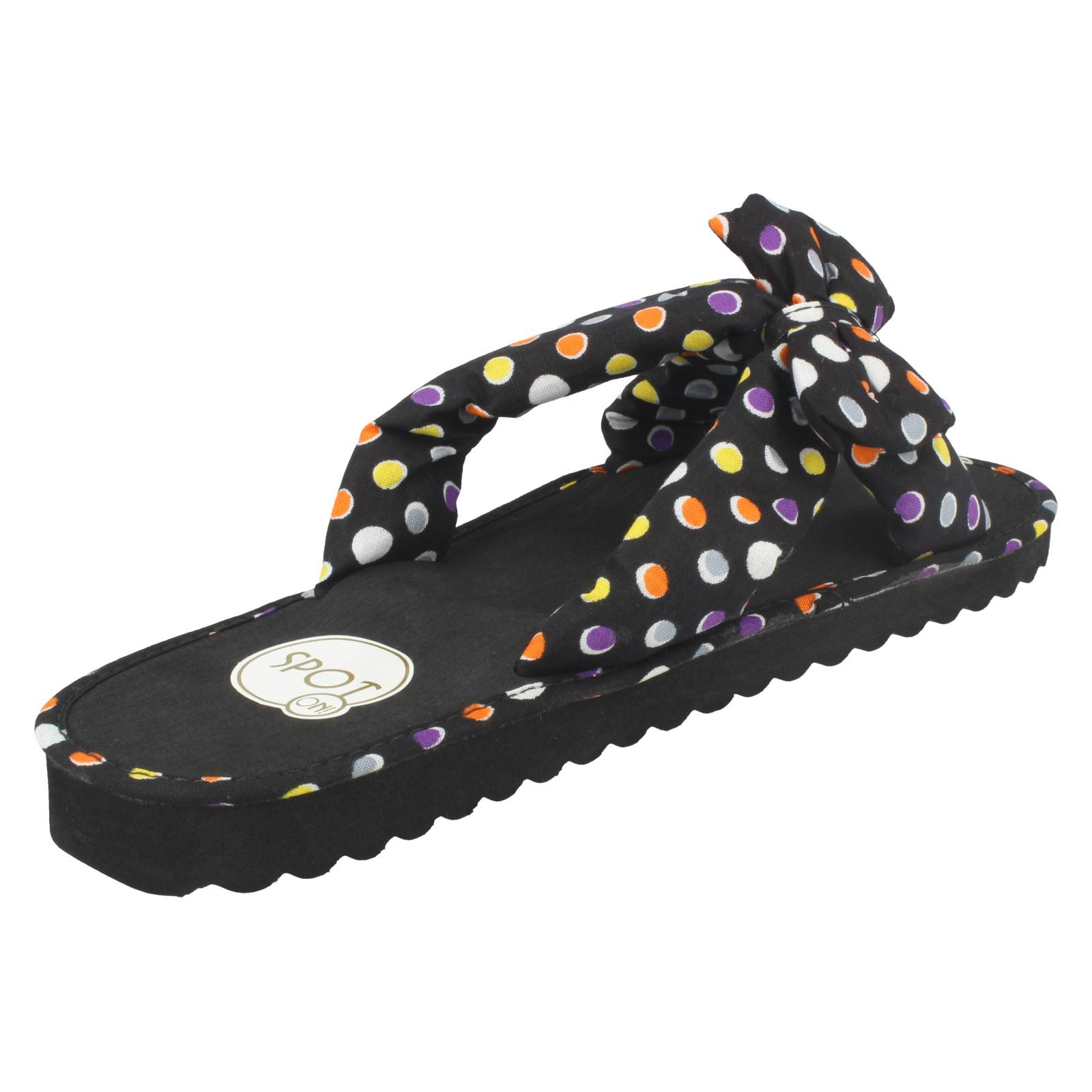 Ladies Spot On Flip Flop Sandals