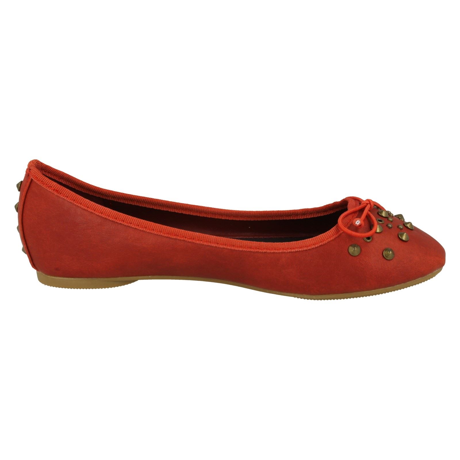 Girls Cutie Flat Ballerina Shoe With A Bow Detail Girls Cutie Flat Ballerina Shoe With A Bow Detail