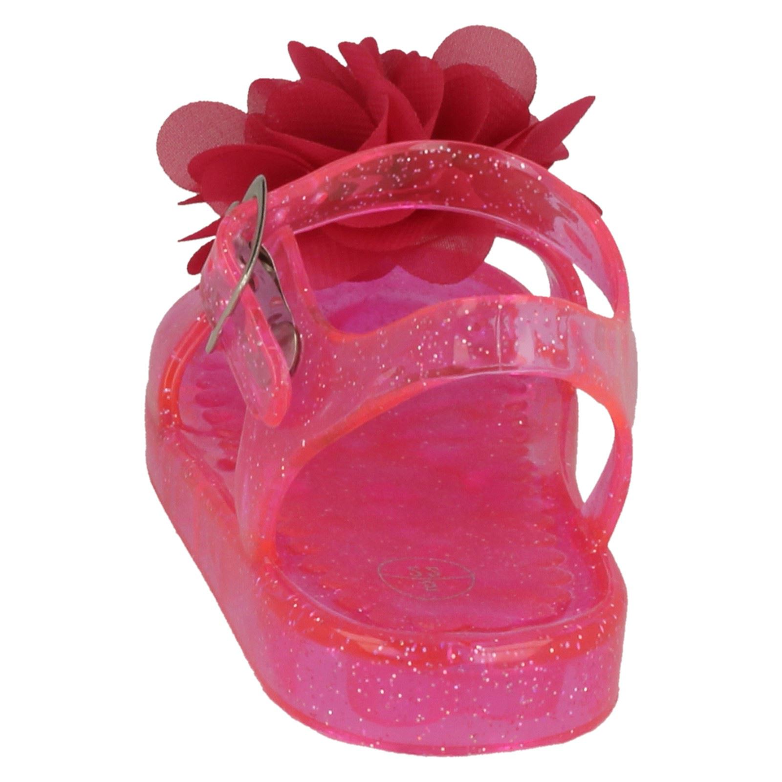 Girls Spot On Jelly Flower Trim Mule