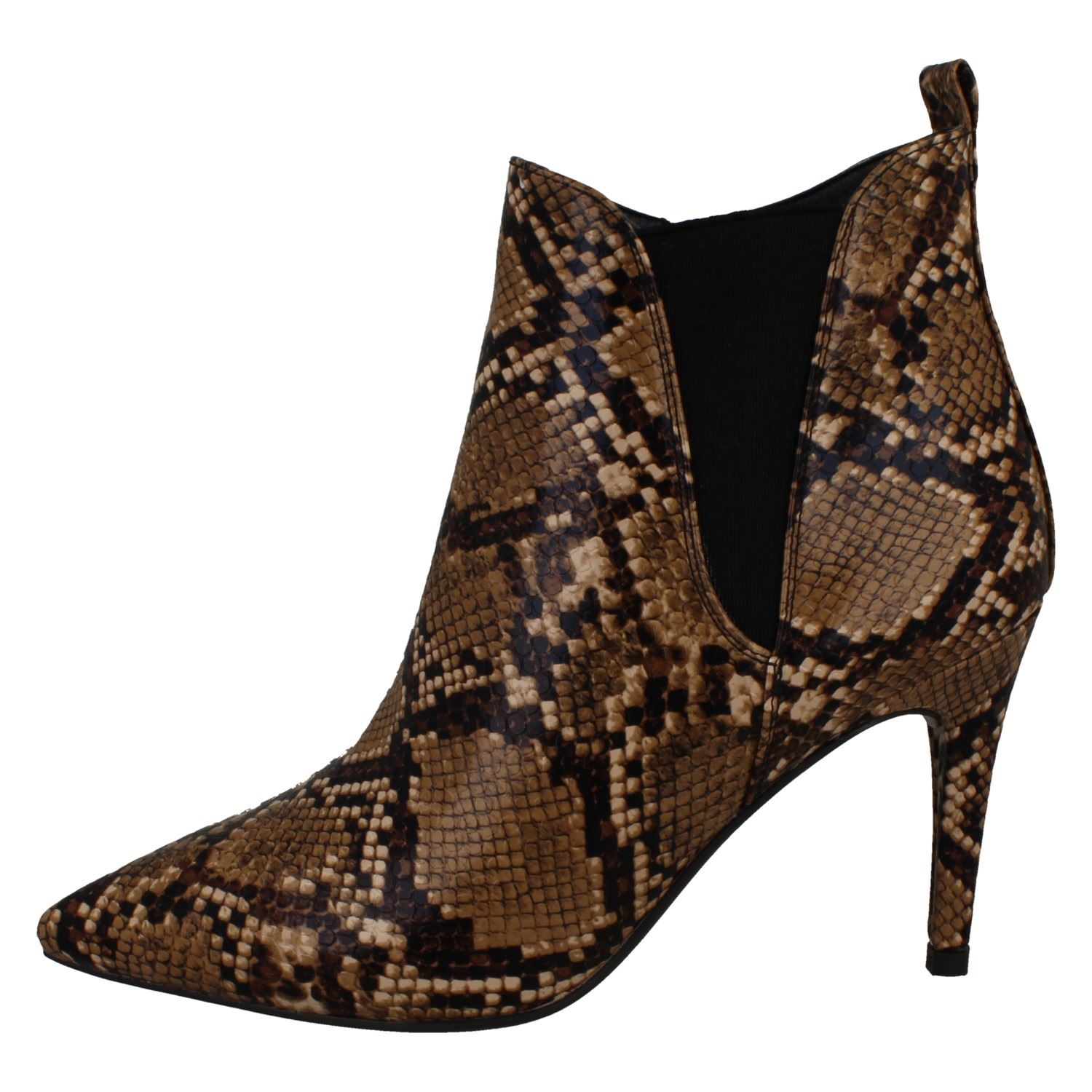 Femmes Spot On Serpent Imprimé /"Bottines/'s