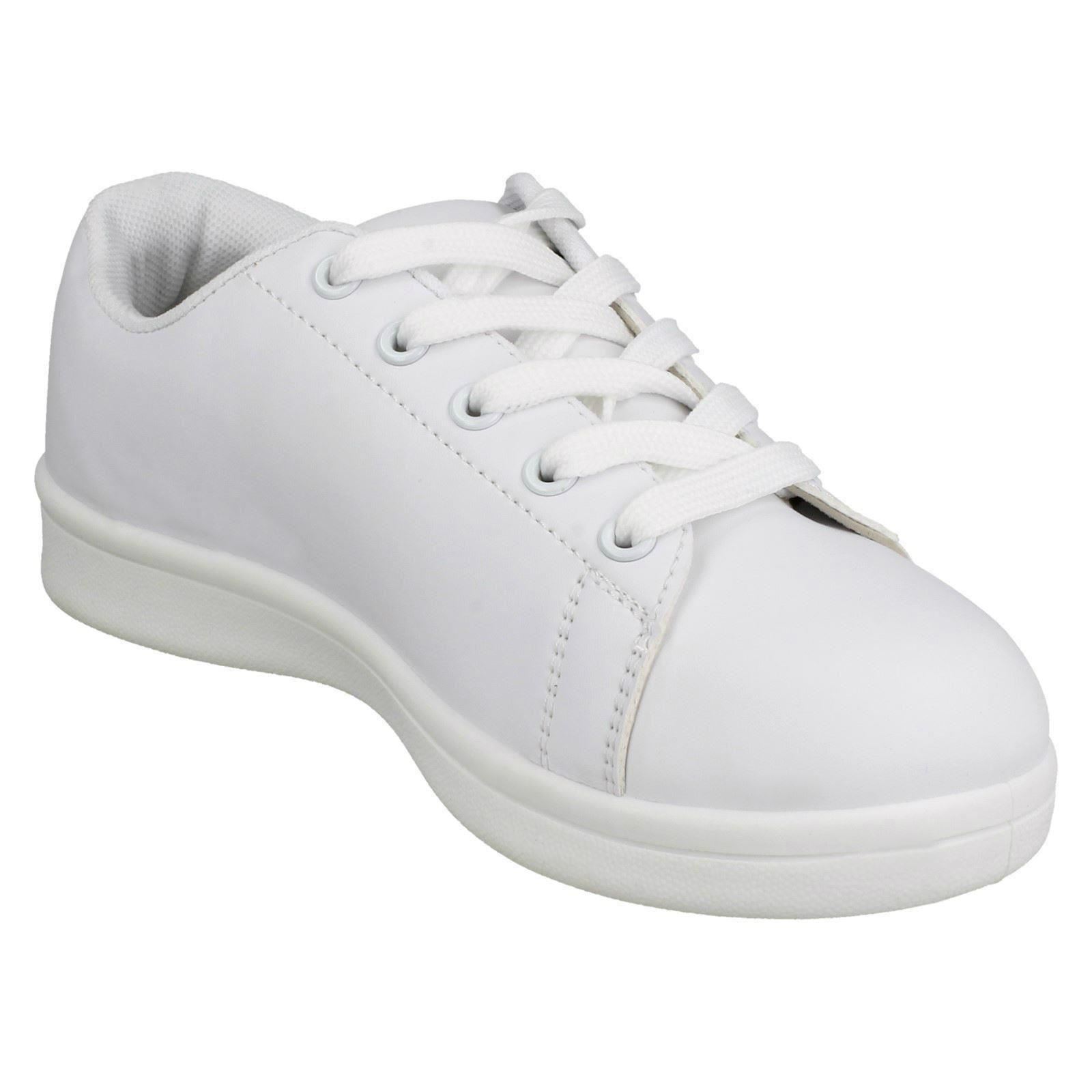 Girls Spot On Embroidered Flower Pumps