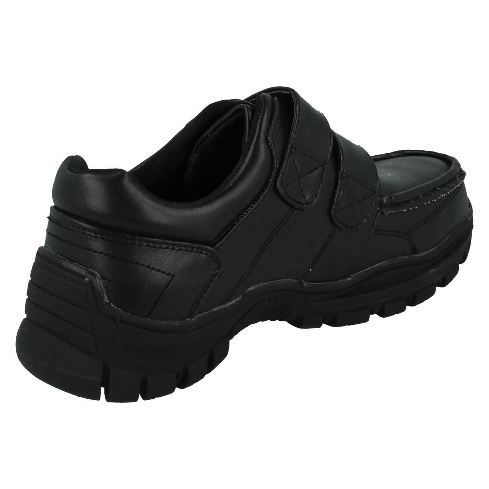 Boys Red Tag Double Strap School Shoes
