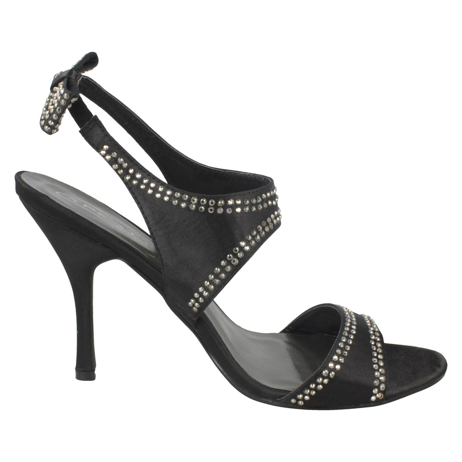 Ladies Spot On High Heeled Studded /'Sandals/'