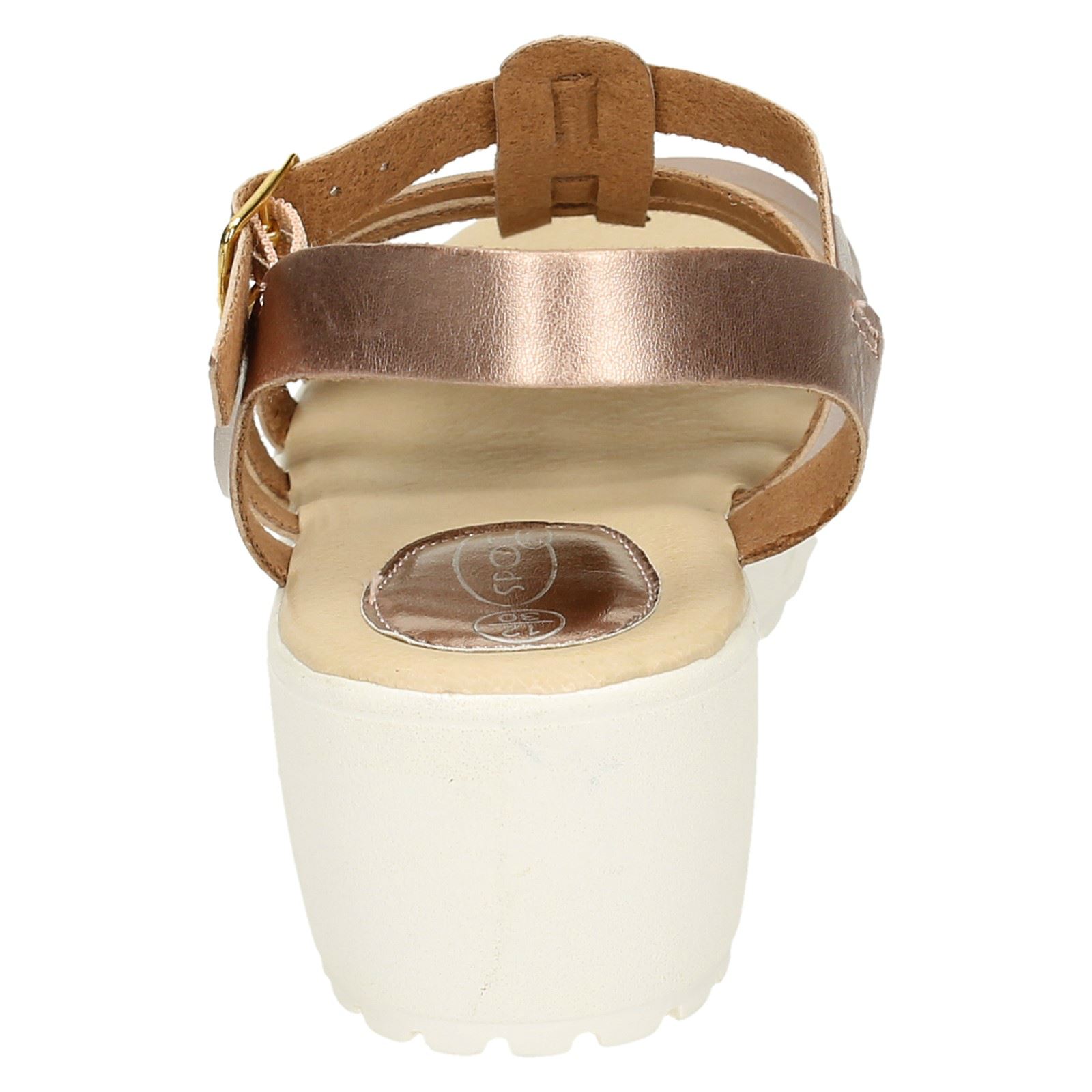 Girls Spot On Chunky Heeled Retro Look Sandals