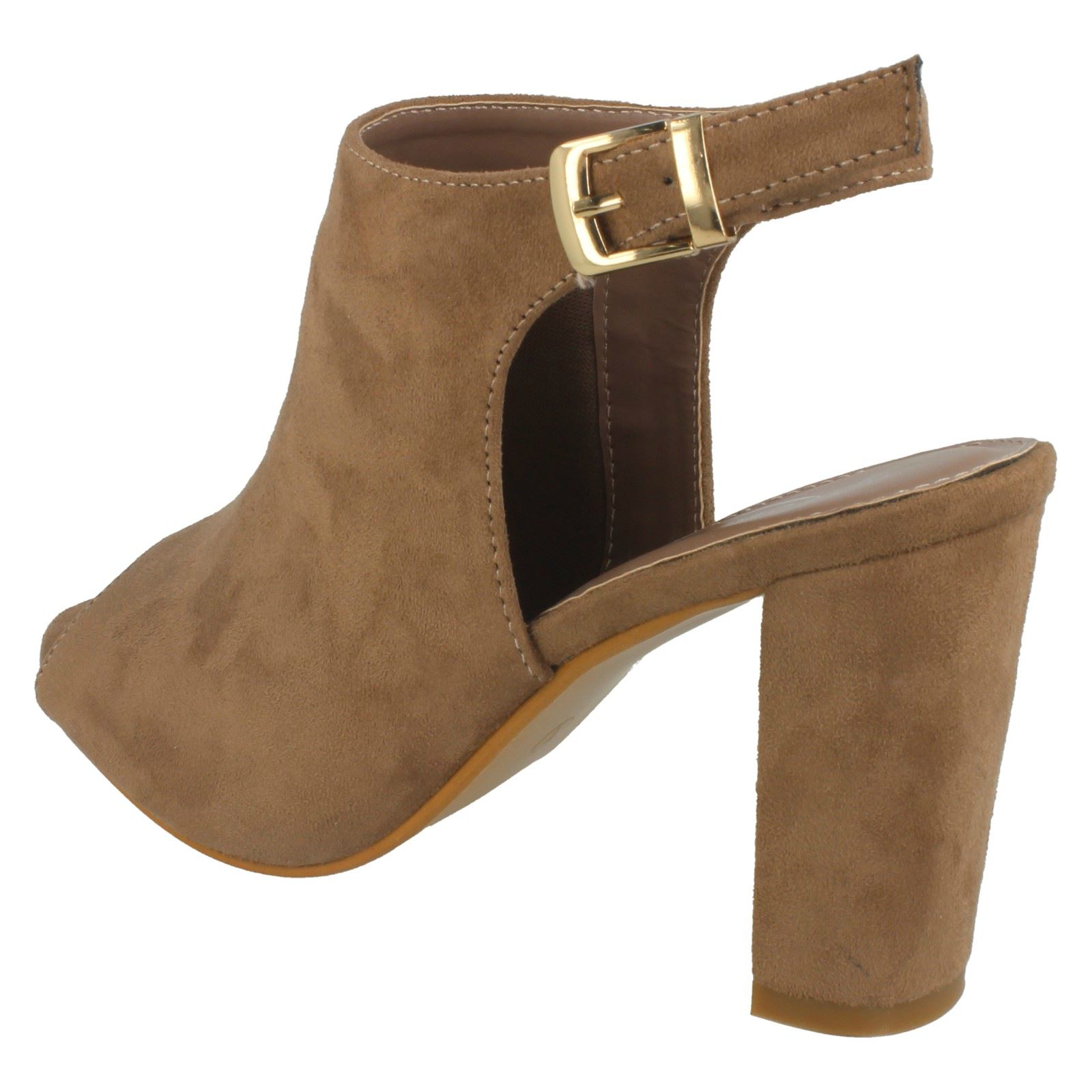 Ladies Spot On High Heel Peep Toe Sandals