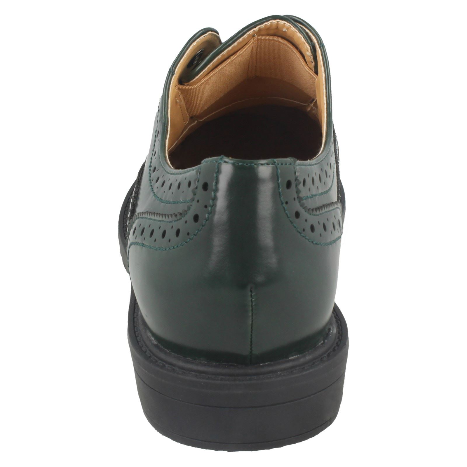 Spot On Ladies Brogue Patterned Shoe