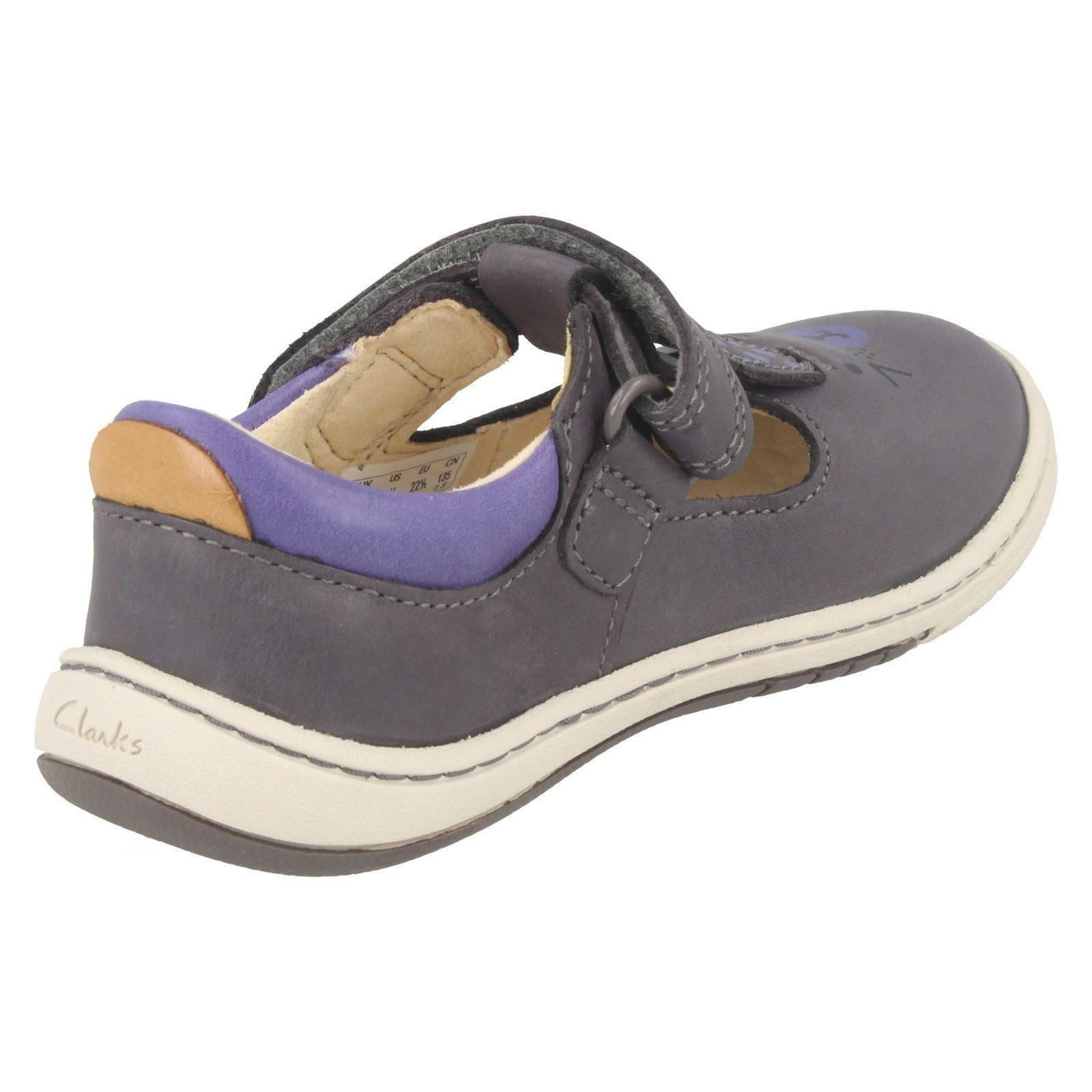 Clarks Zapatos de chicas primera con diseño de conejo-Amelio Glo