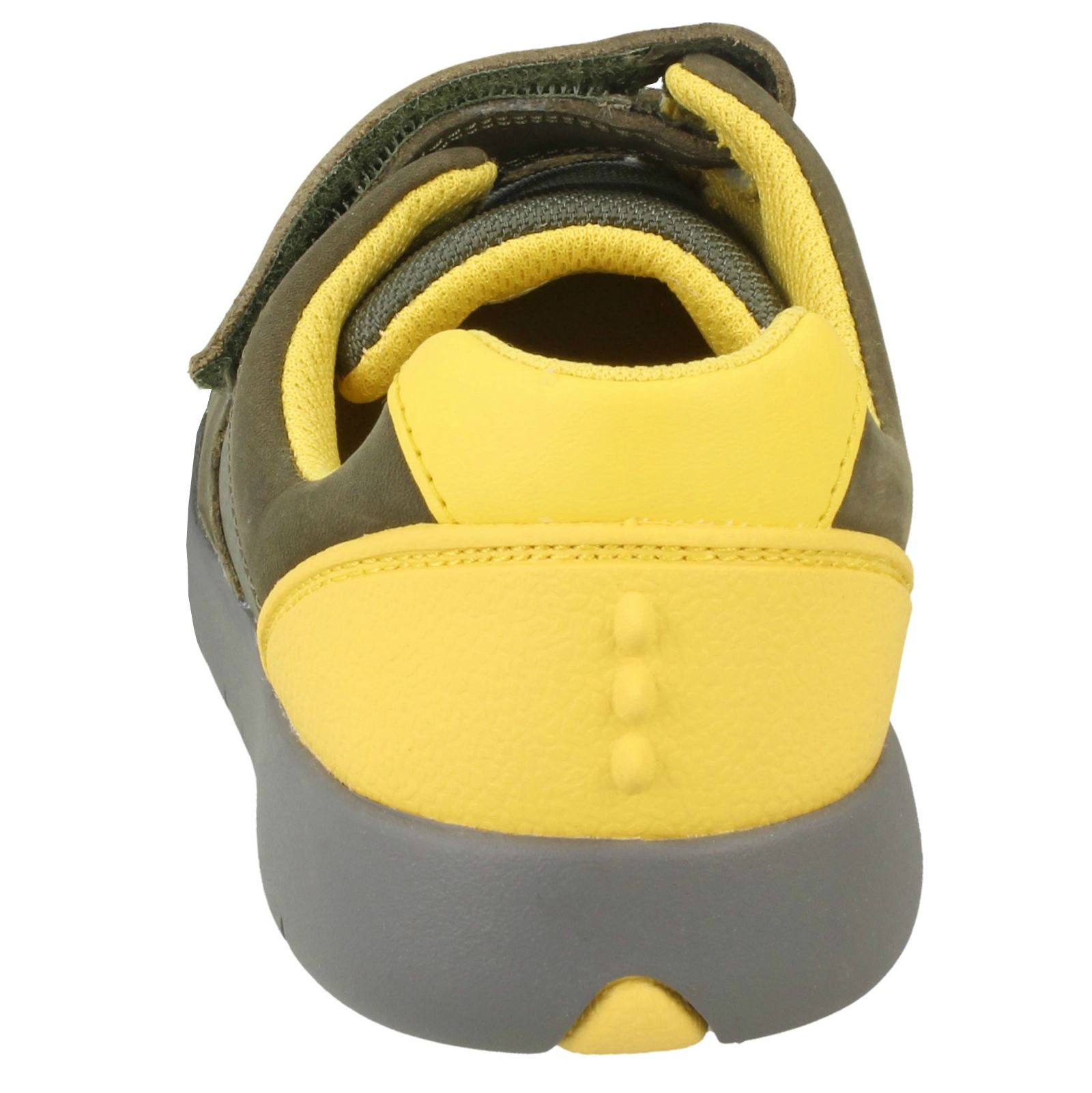Boys Clarks Leather Hook /& Loop Shoes *Rex Quest K*