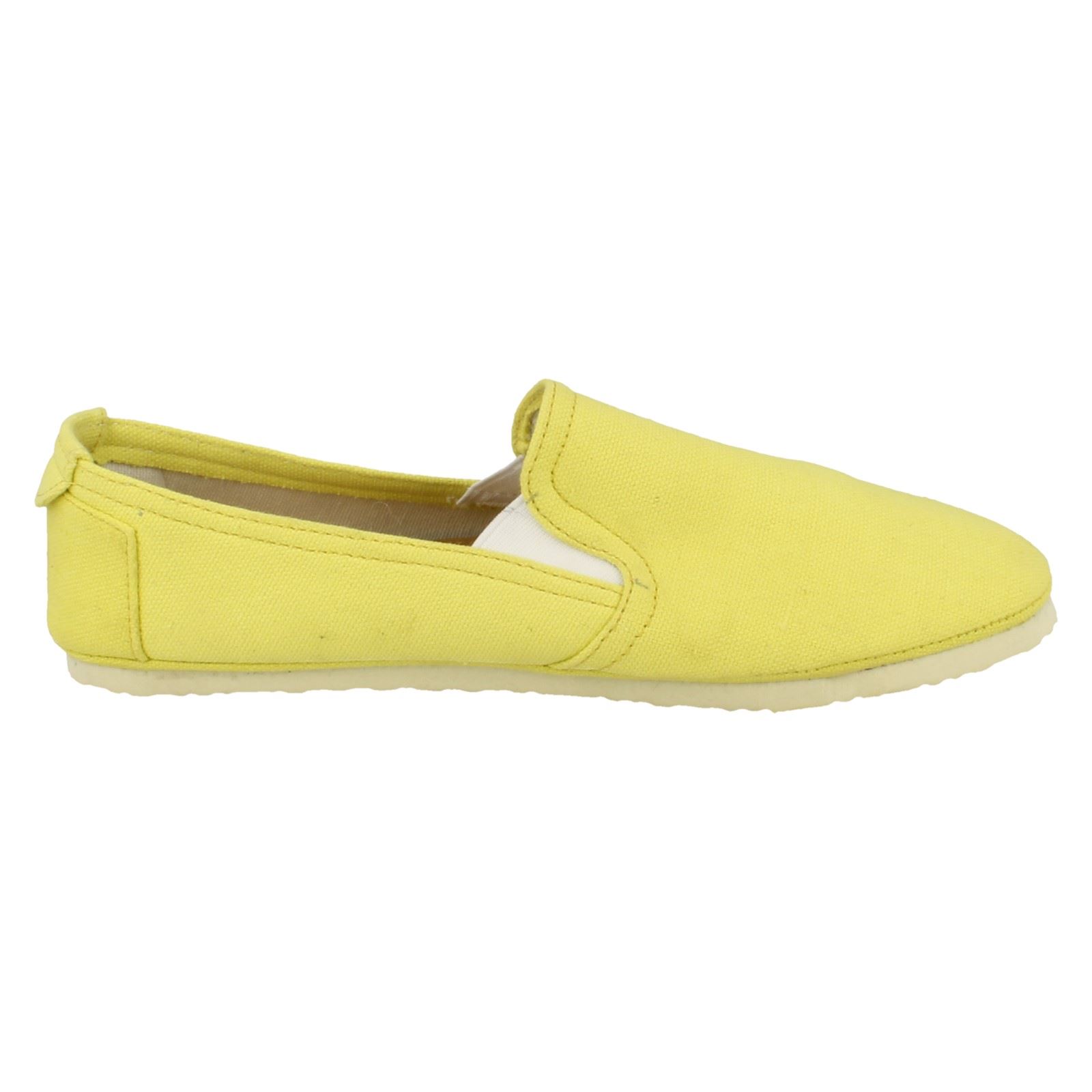 Ladies Spot On Casual Slip On Flat Gusset /'Shoes/'