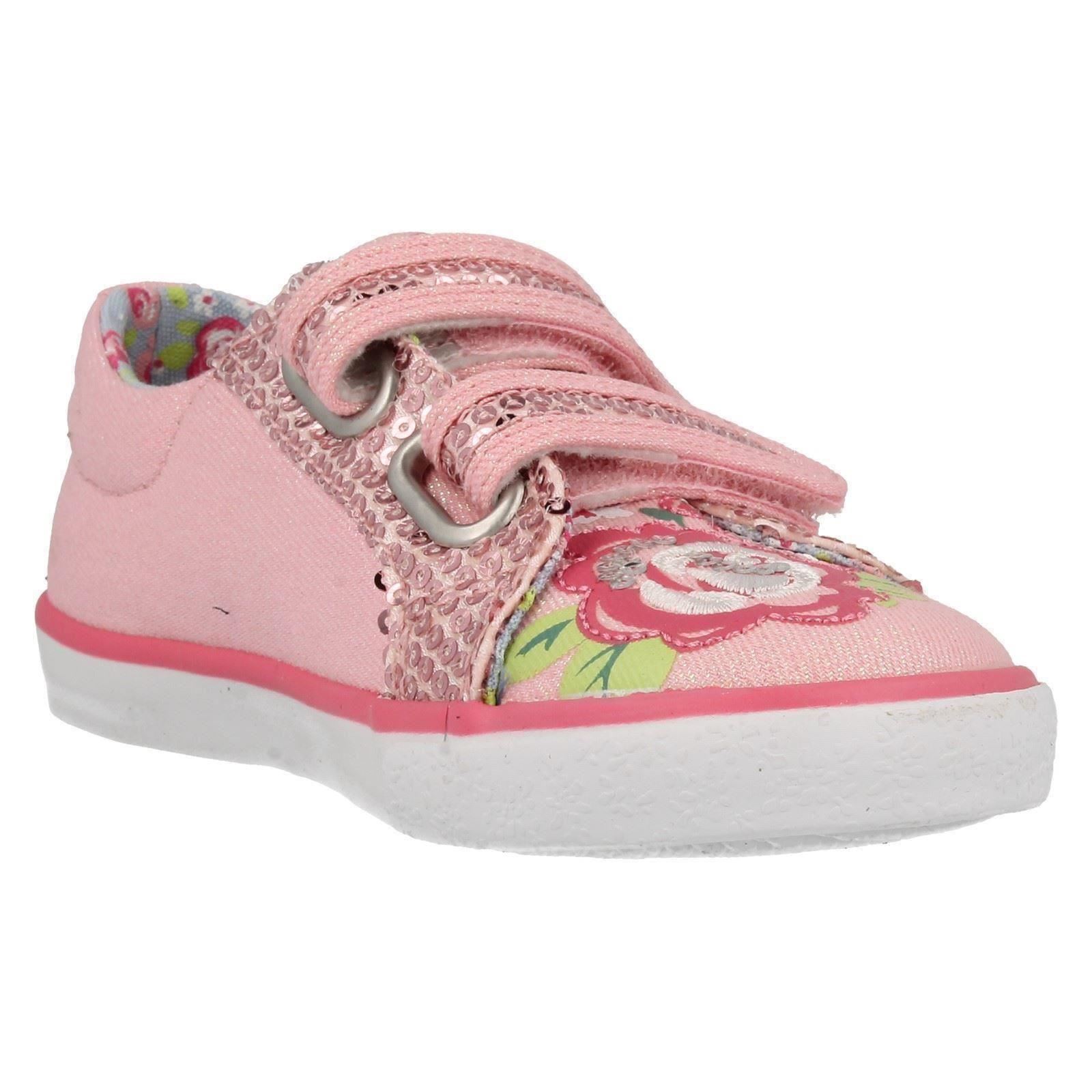 Girls Casual Startrite Washable Canvas Pumps Rosebud
