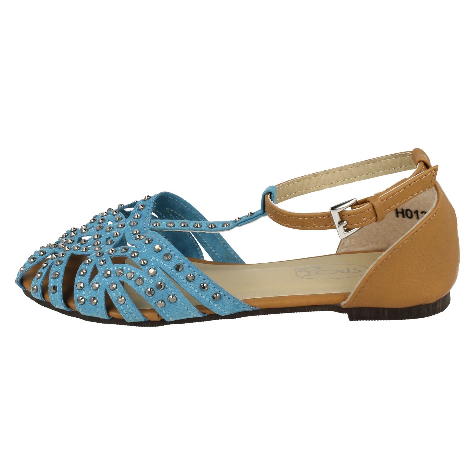 Girls Spot On T-Bar Diamante /'Sandals/'