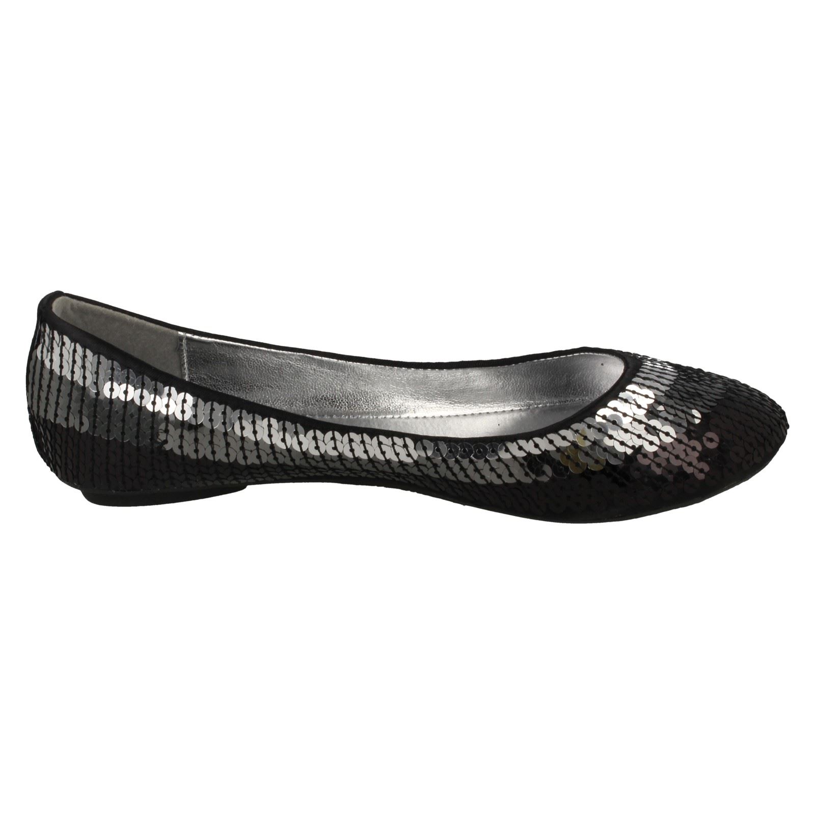 Cutie Girls Flat Slip On Sequin Ballerina Shoes