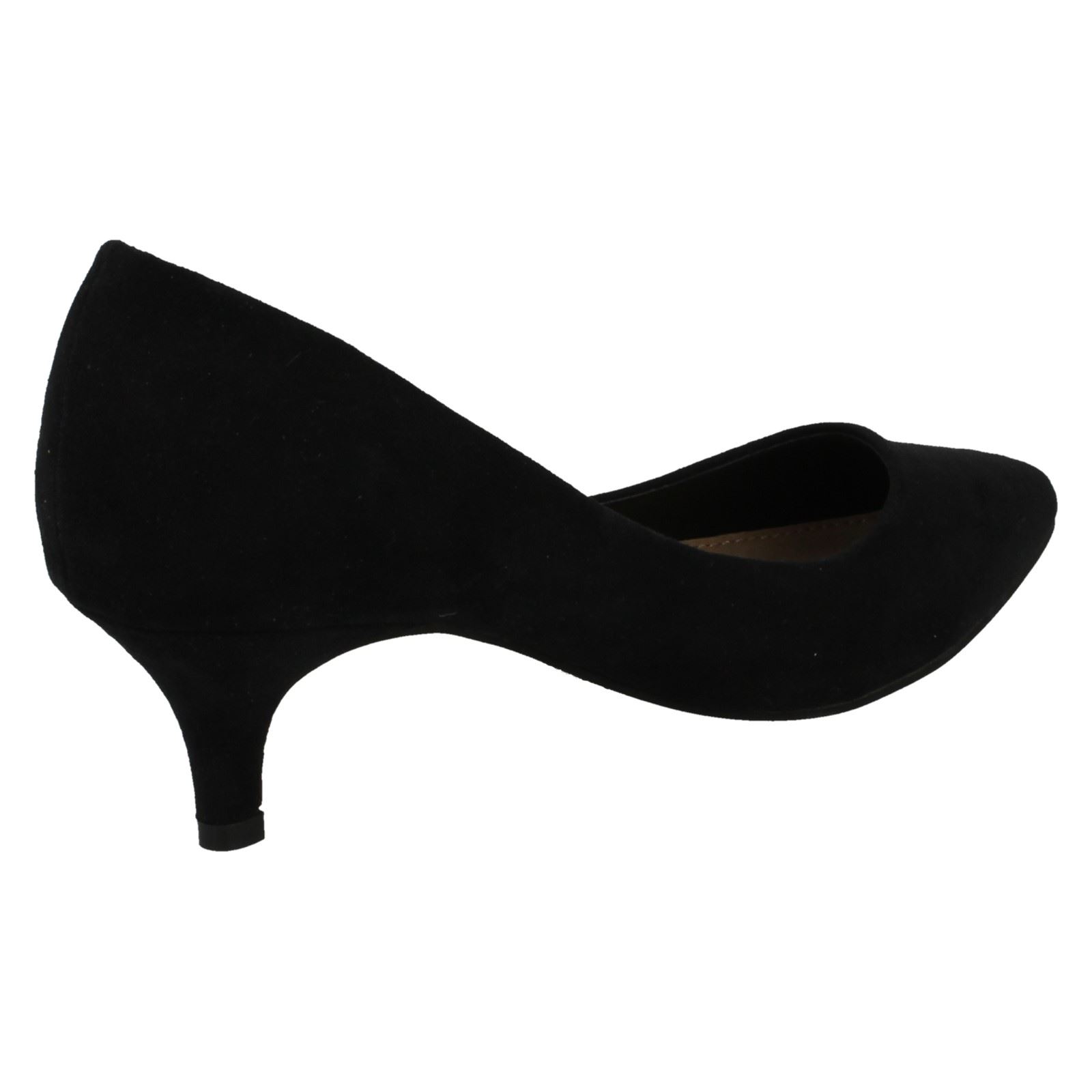 Ladies Spot On Kitten Heel Court *Shoes*