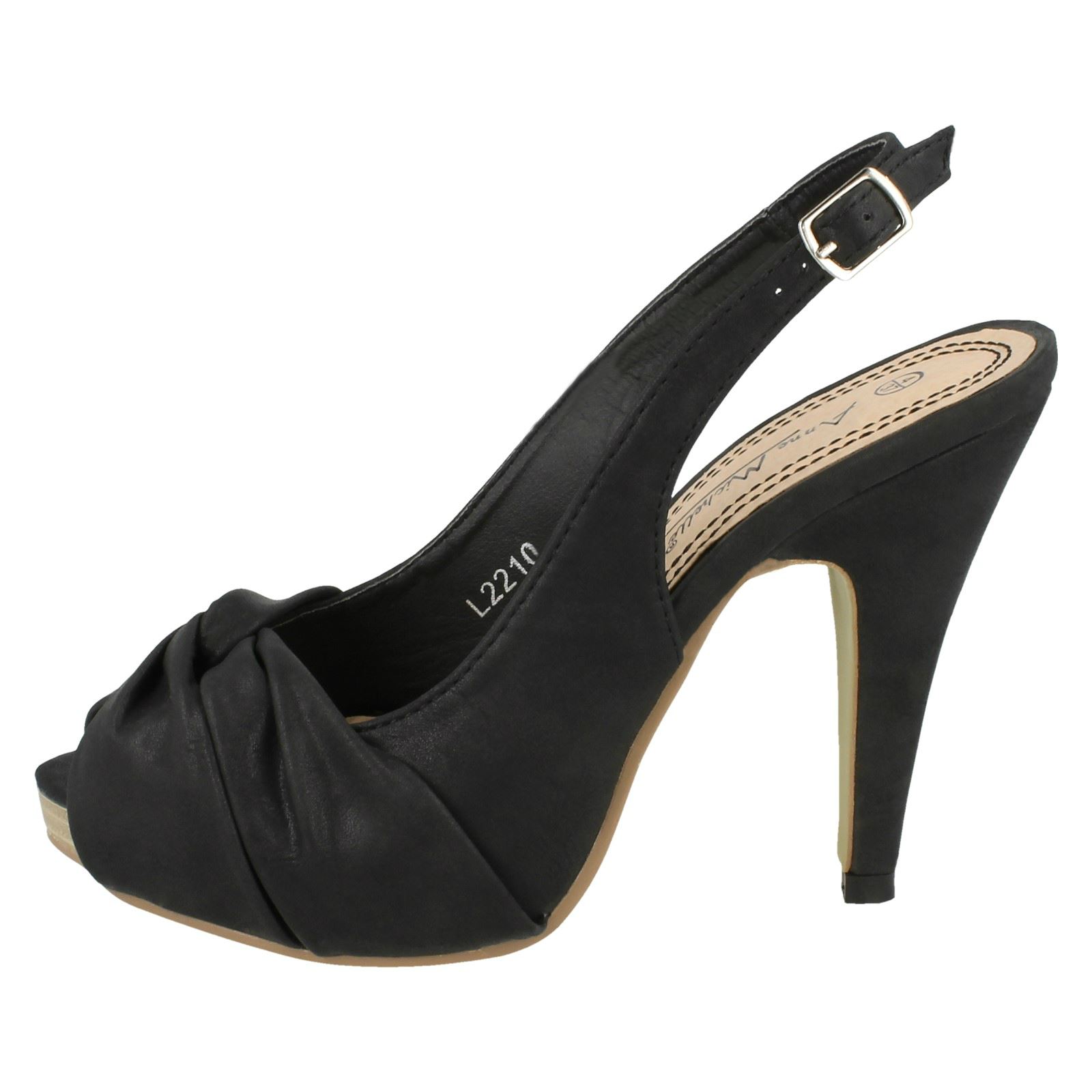 Ladies Anne Michelle Open Back Heeled *Sandals*