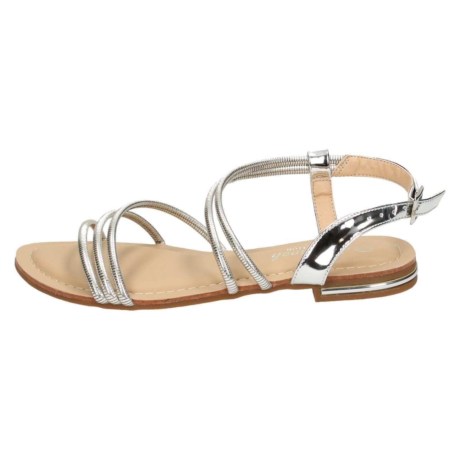 Savannah Sandalias Planas Con Tiras Verano De Las Señoras