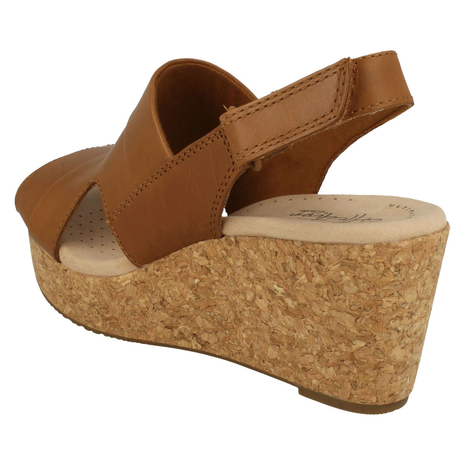 Ladies Clarks Wedge Heeled Sandals Annadel Ivory
