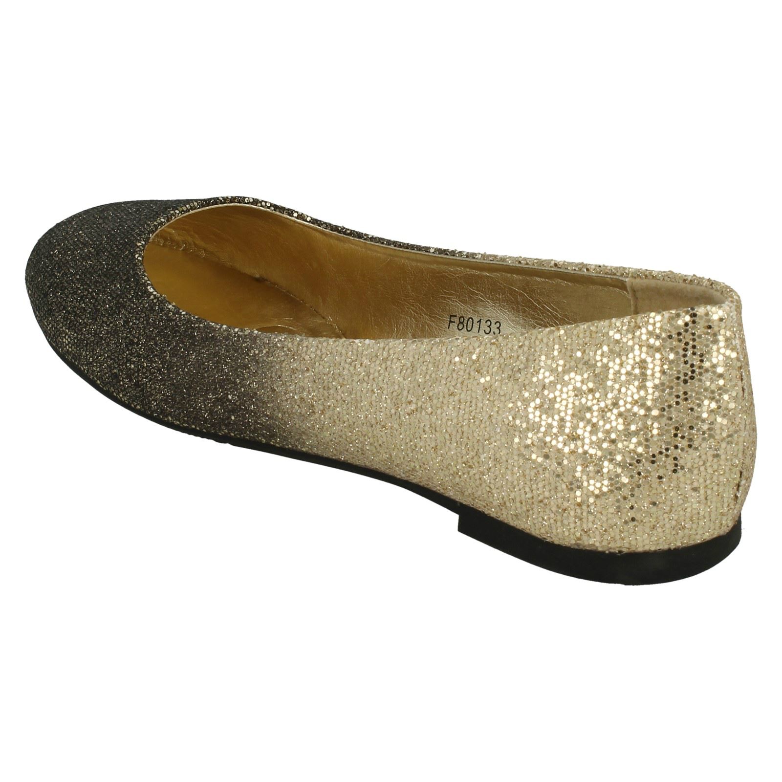 Ladies Spot On Slip On Ballerina Shoes