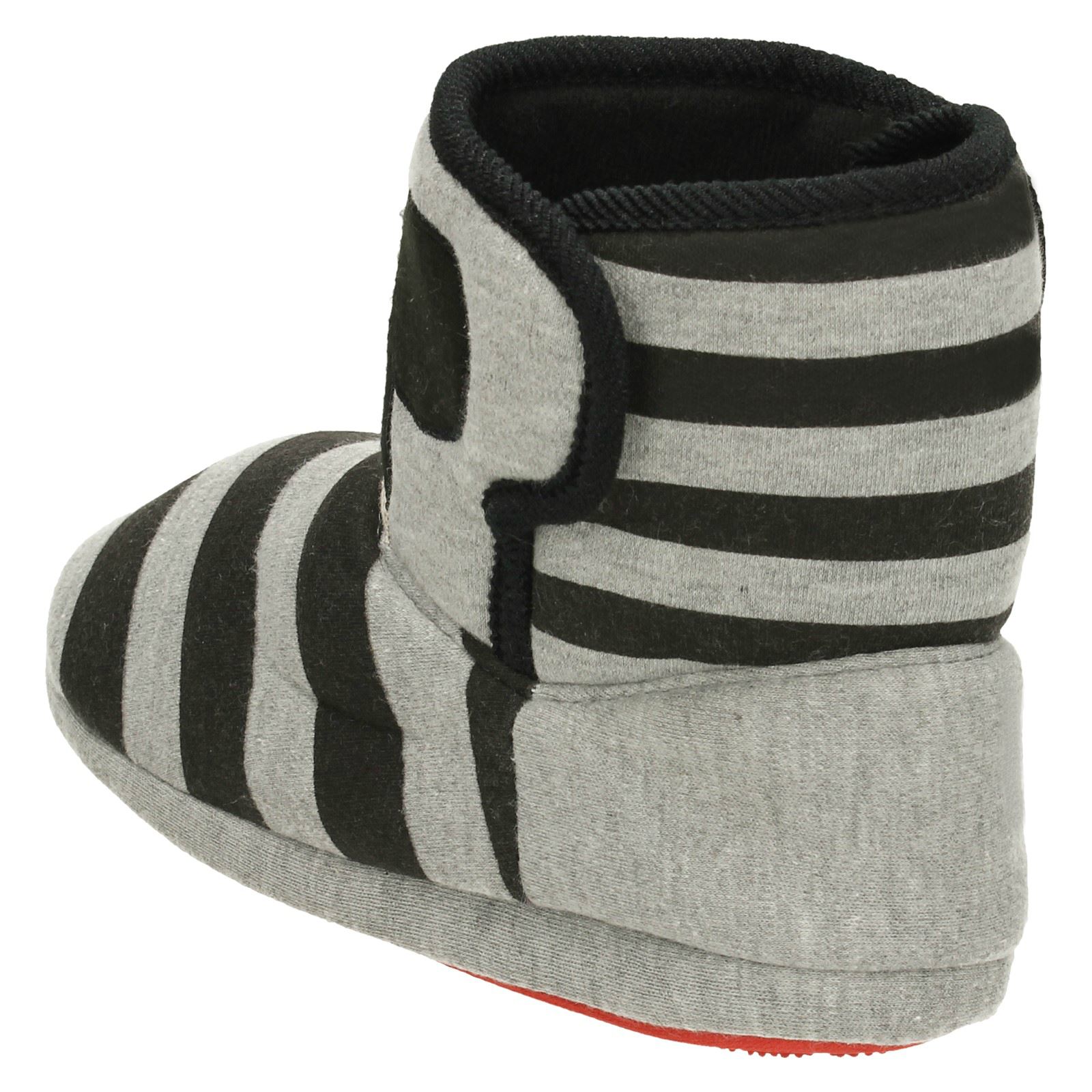 Boys Disney Riptape Fastening Rounded Toe Textile Boot Slippers Mickey Mouse