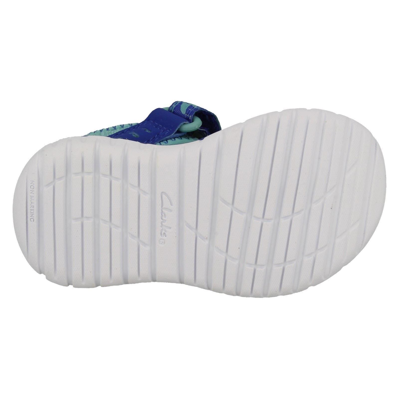 Girls Clarks Casual Strapped Sandals Surfing Moon