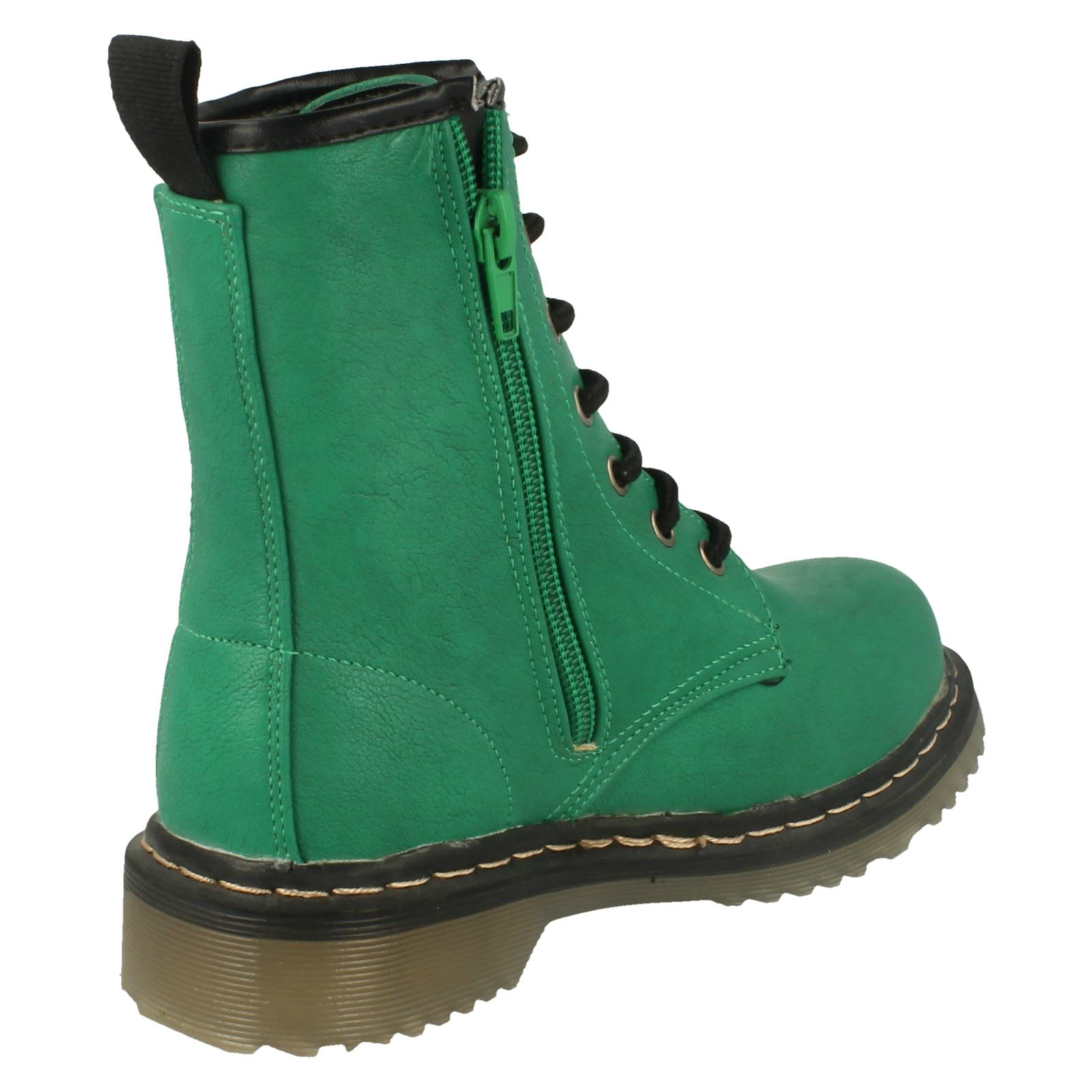 Girls Spot On /'Chunky Sole Zip Up Ankle Boots/'