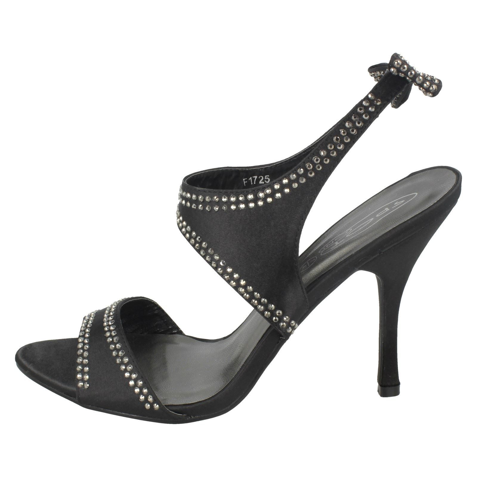 Ladies Spot On High Heeled Studded /'Sandals/'