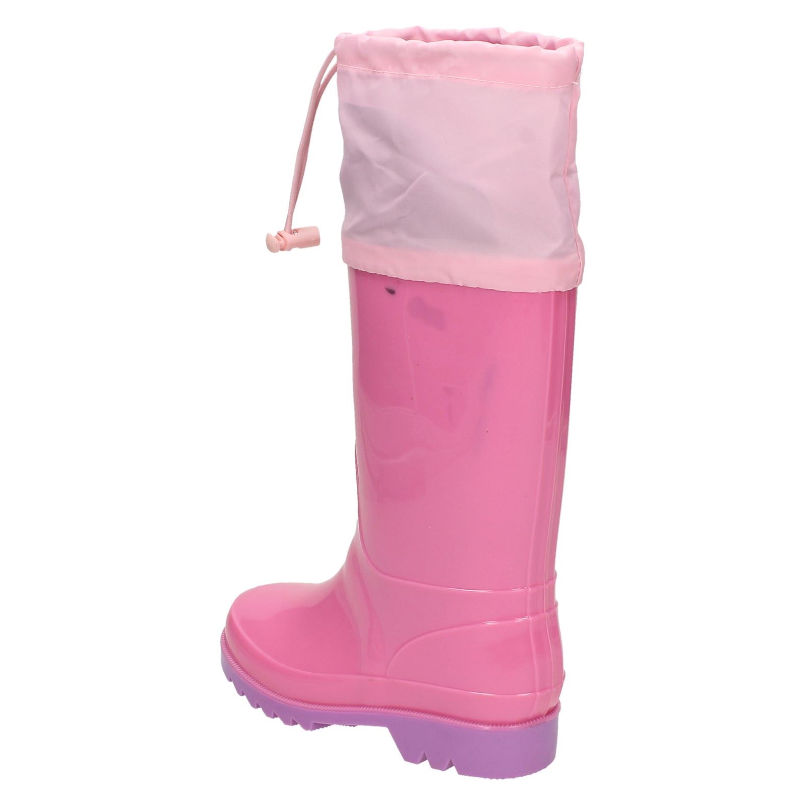 Tie Top Spot On Girls Wellington Boots