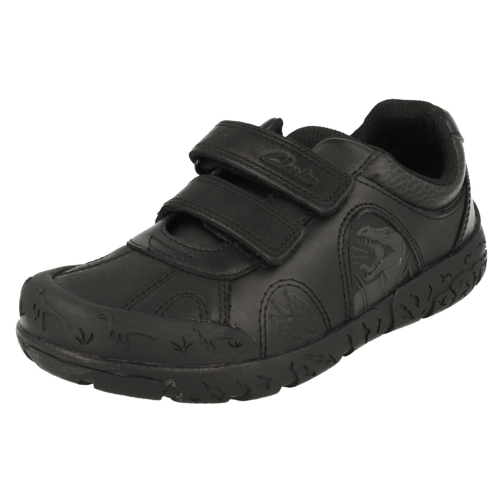 Boys Clarks Dinosaur School Shoes Bronto Step