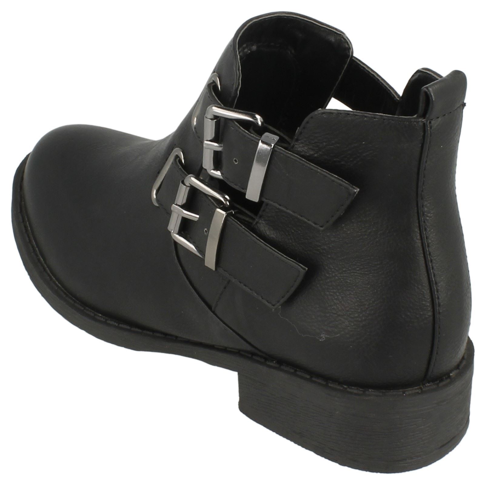 Girls Spot On Ankle Boots With Buckle Detail
