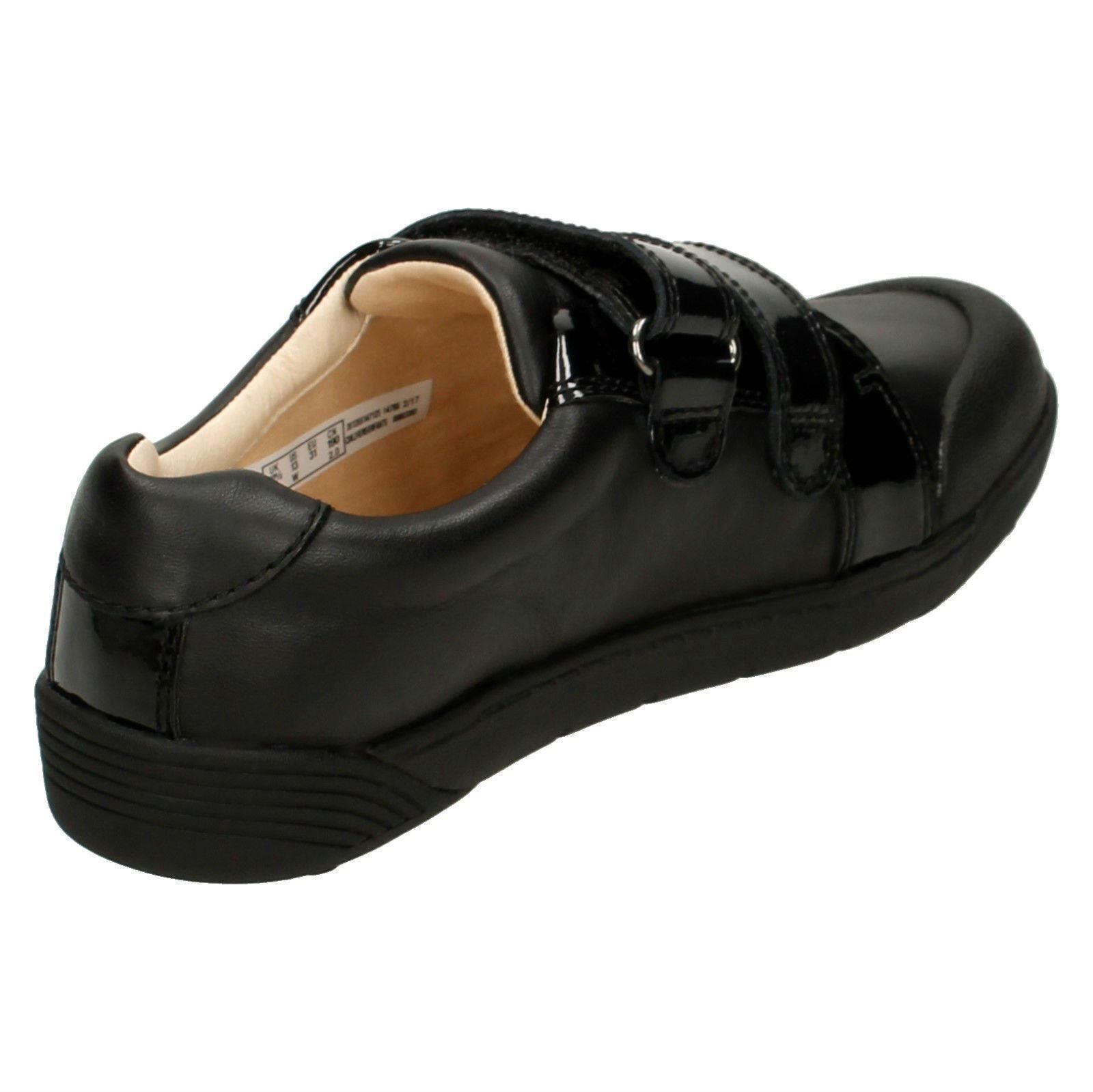 Girls Clarks Double Strap School Shoes Lil Folk Bel