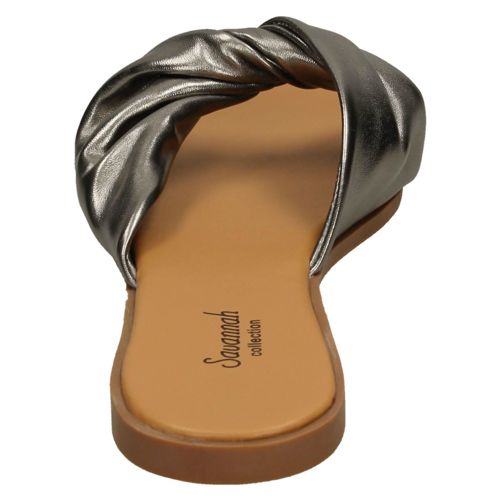 Ladies Savannah Flat Twist Vamp Mules