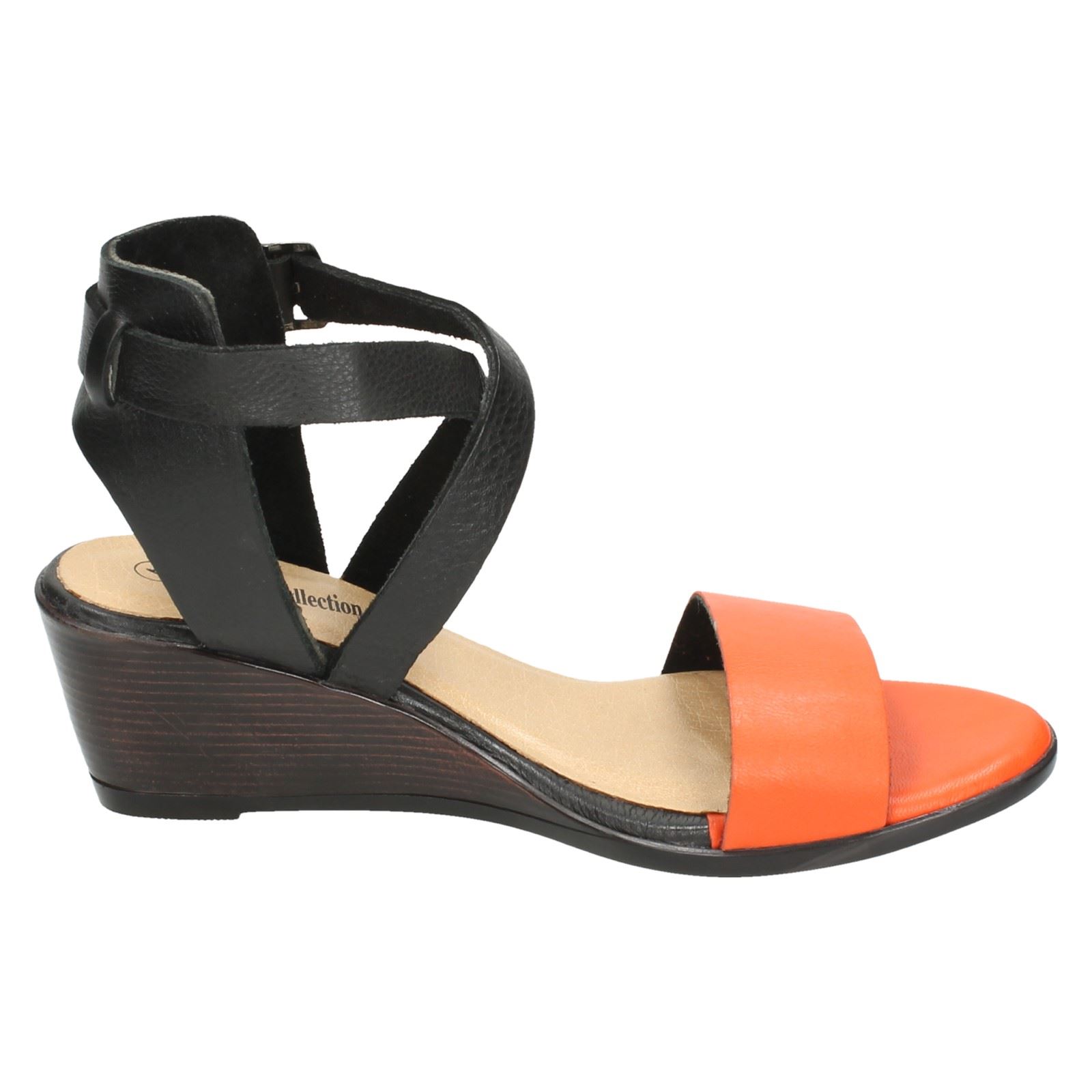 Ladies Leather Collection Buckle Fastened Open Toe Sandals