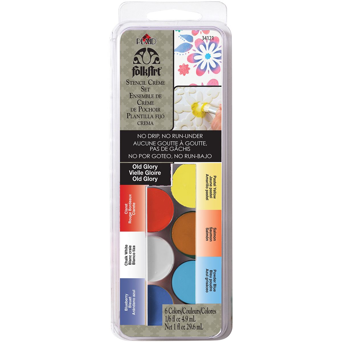 FolkArt Stencil Cream Paint Set 6//Pkg-341 Choose Options