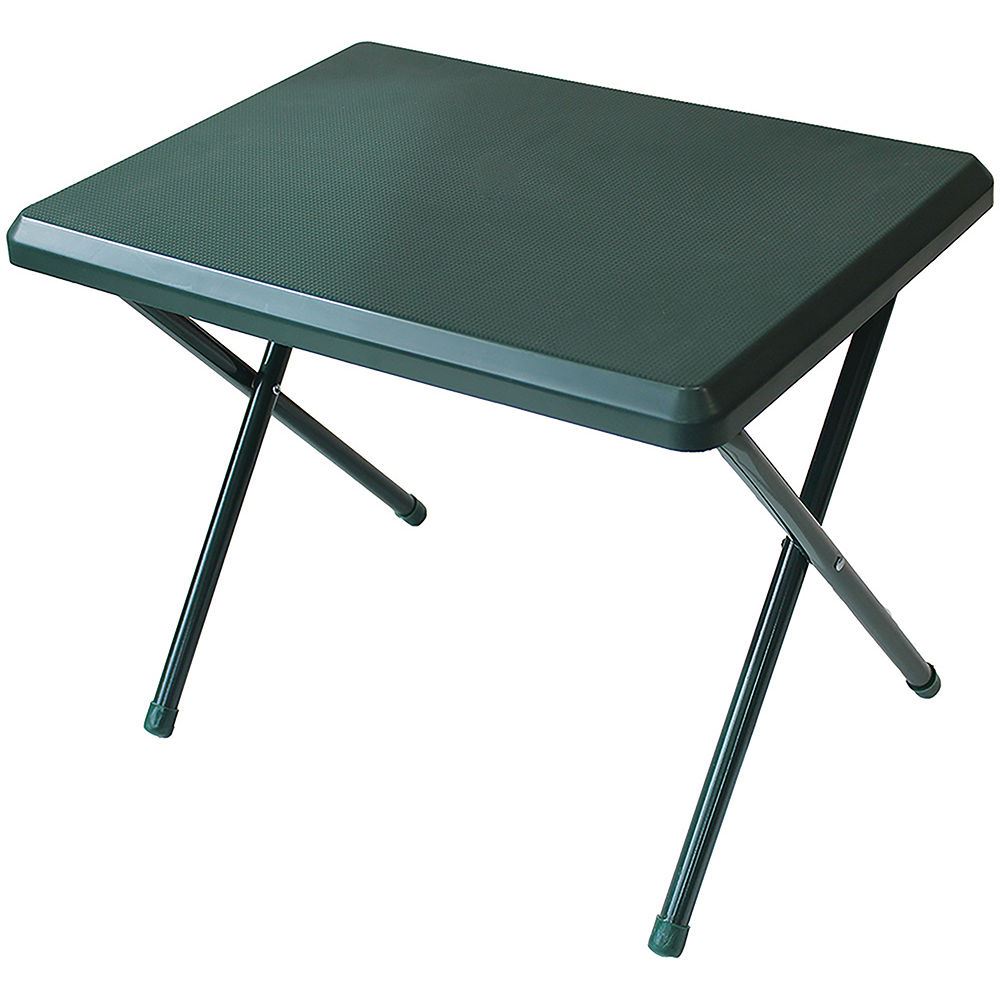 LOW PROFILE RESIN LIGHTWEIGHT RESIN CAMPING TABLE WHITE AND GREEN 40x52x37CM NEW