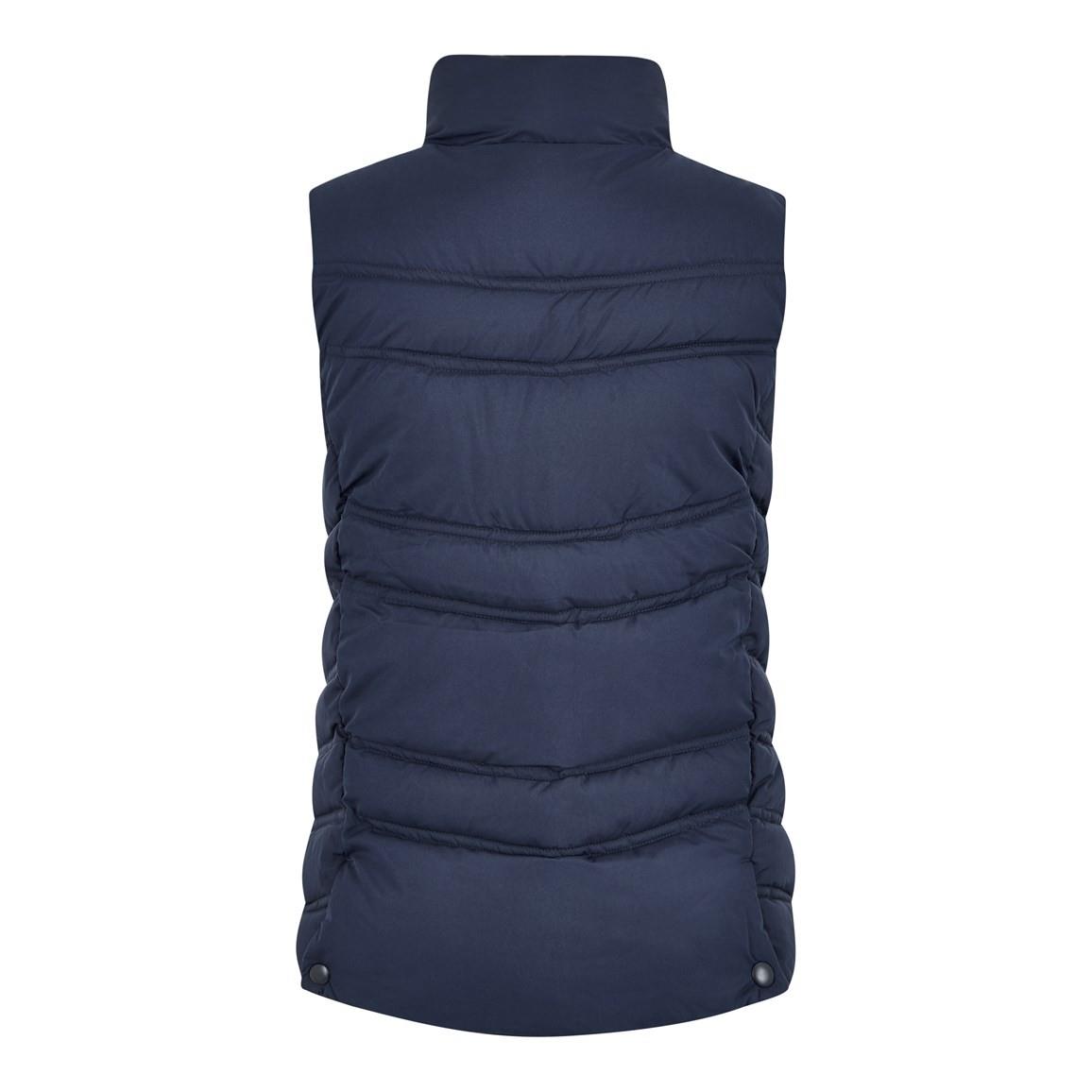 Weird Fish Femmes Gerrie full zip matelassé sans manches-Marine Foncé