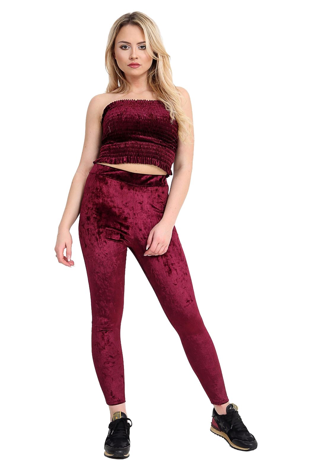 Nouveau Haut Velours Velours Pleine Longueur Extensible Leggings Pantalon Pantalon