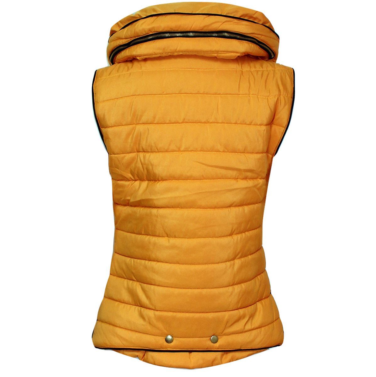 Ladies Gilet Quilted Padded Body Warmer Sleeveless Fur Collar Puffer Jacket Coat