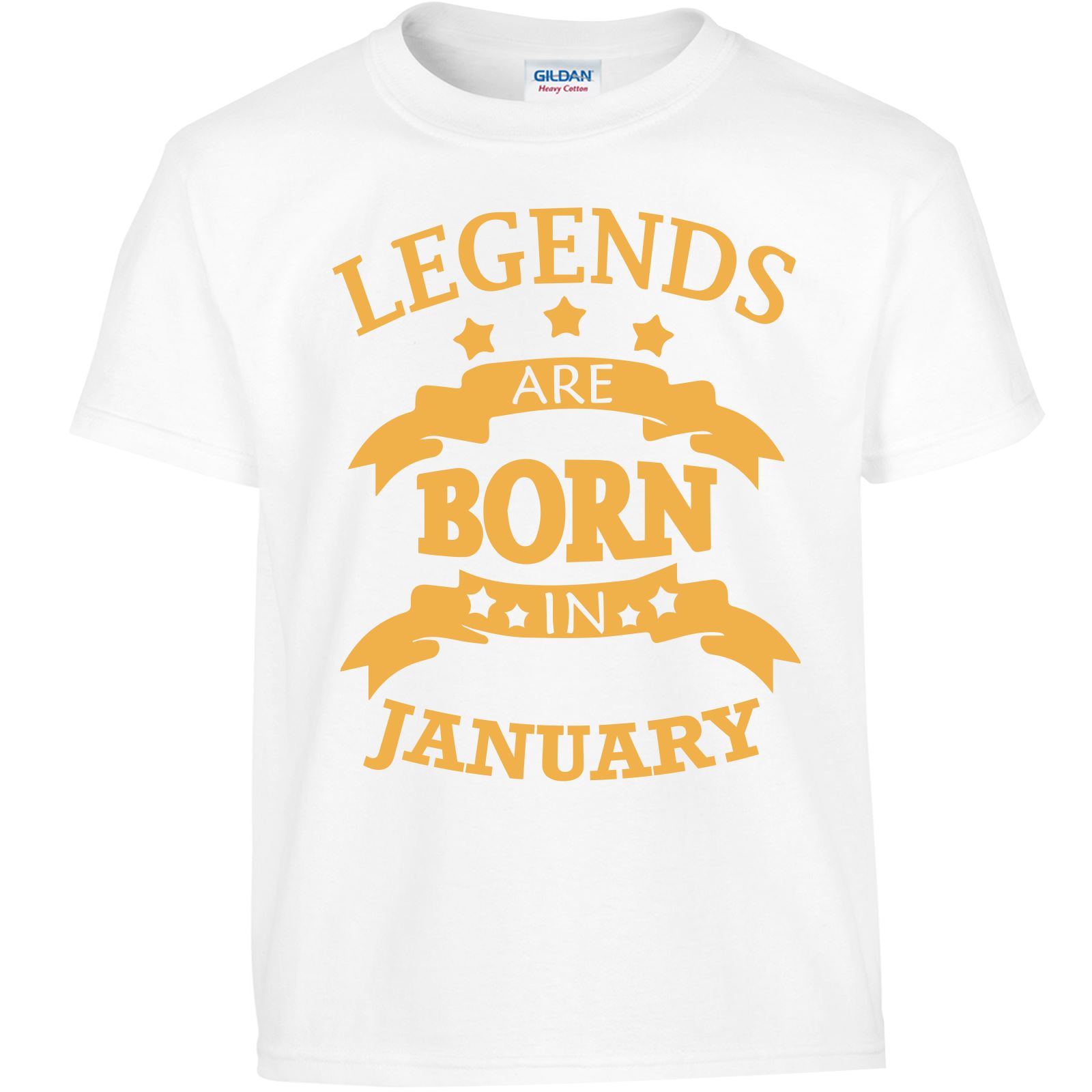Legend Born January Mens Youth Inspired T Shirt Top Funny BIRTHDAY Gift Present