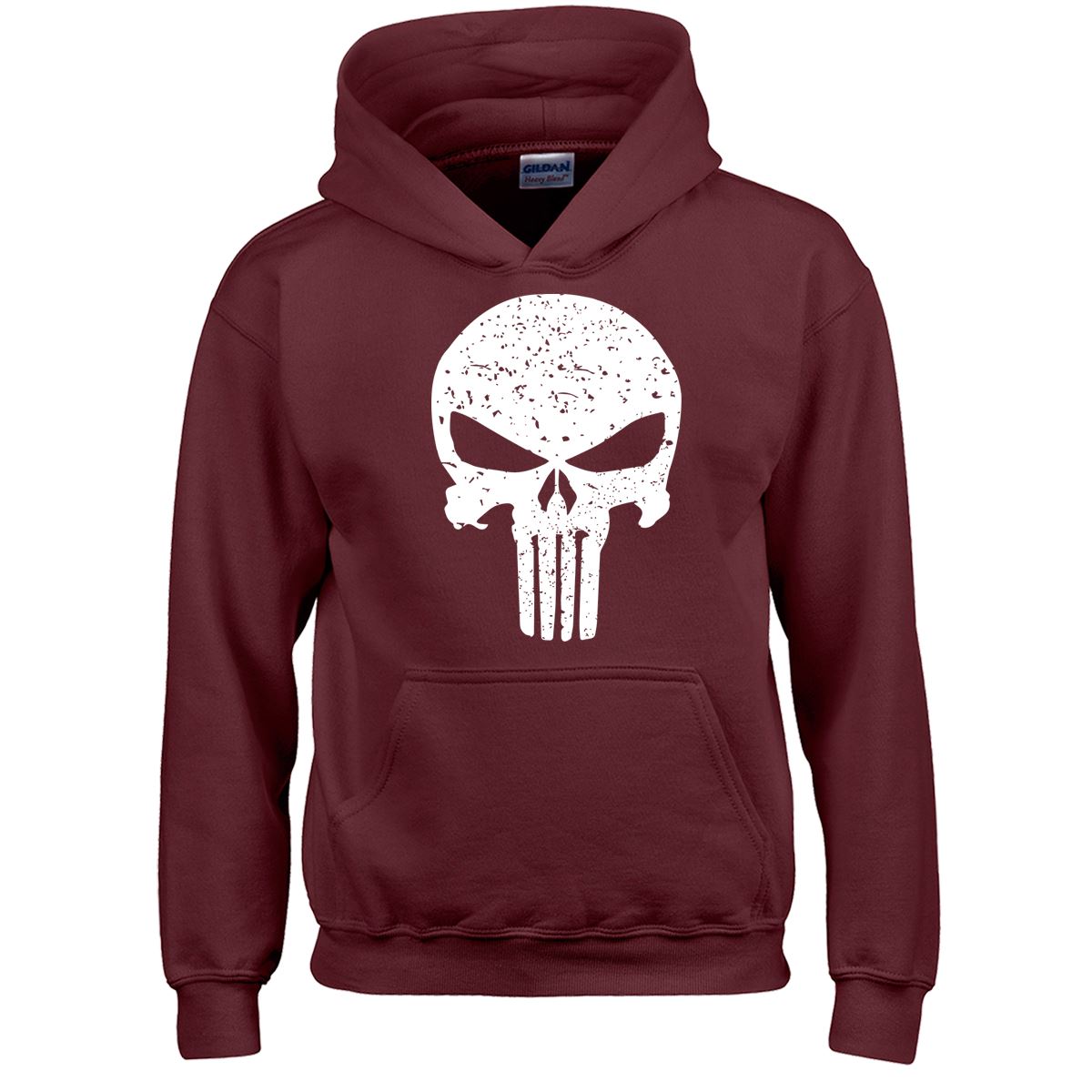 Punshier Marvel Comics Punisher Mens Top GIFT Hooded Dress TEE Top Body Building