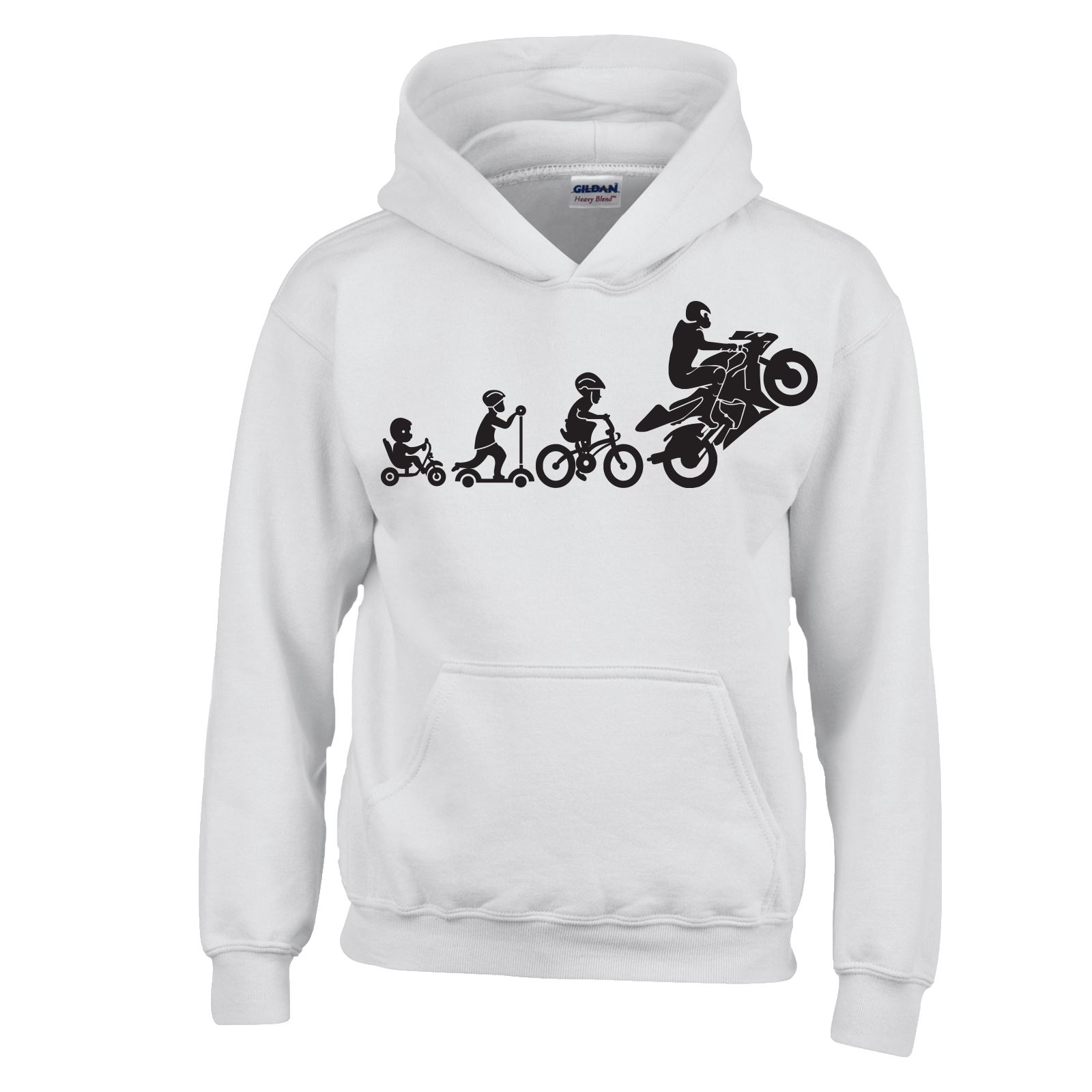 Bike Evolution SweatShirt Kids Adults Hoodie Inspired Wear Fancy New Dress Top